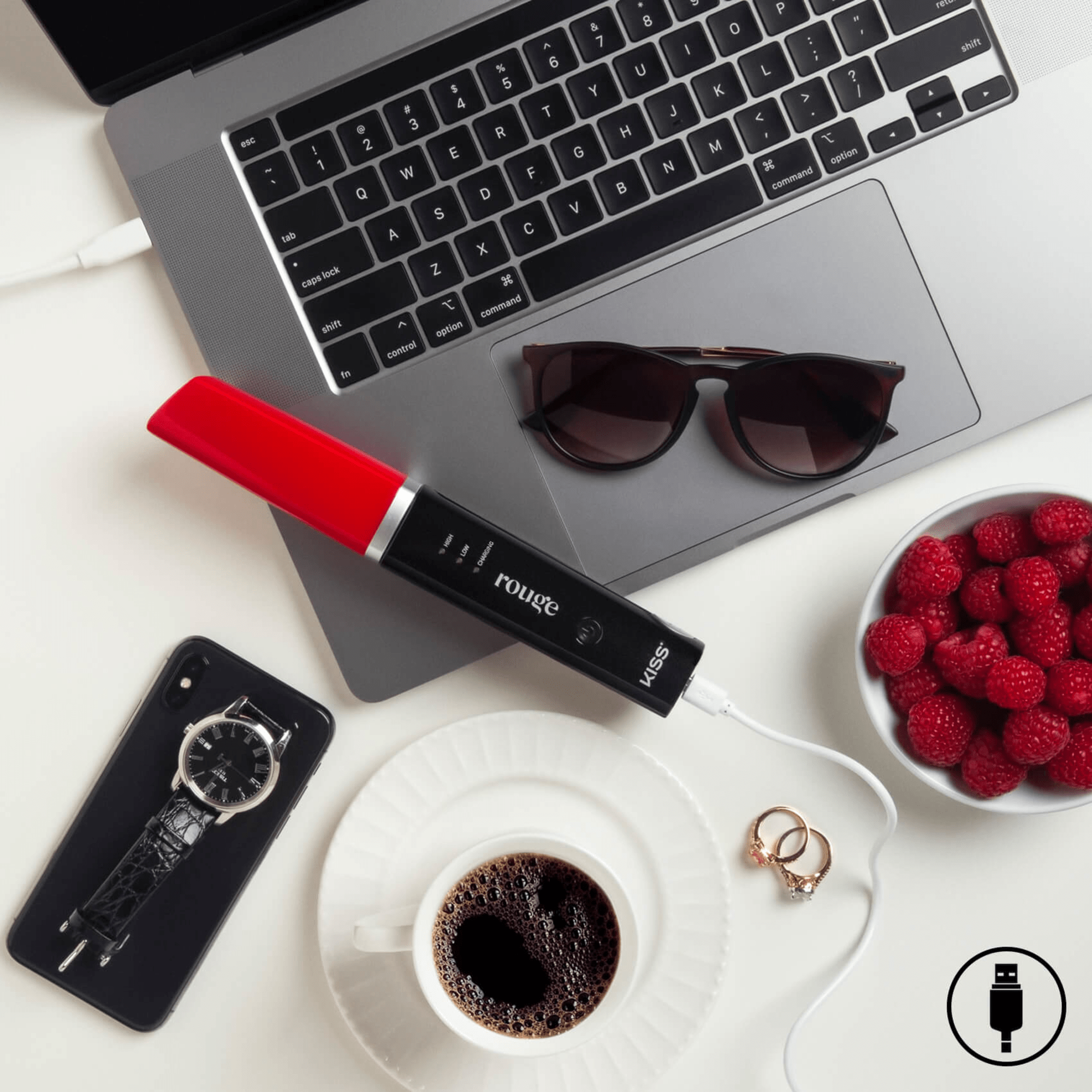 KISS Portable Cordless Flat Iron Hair Straightener