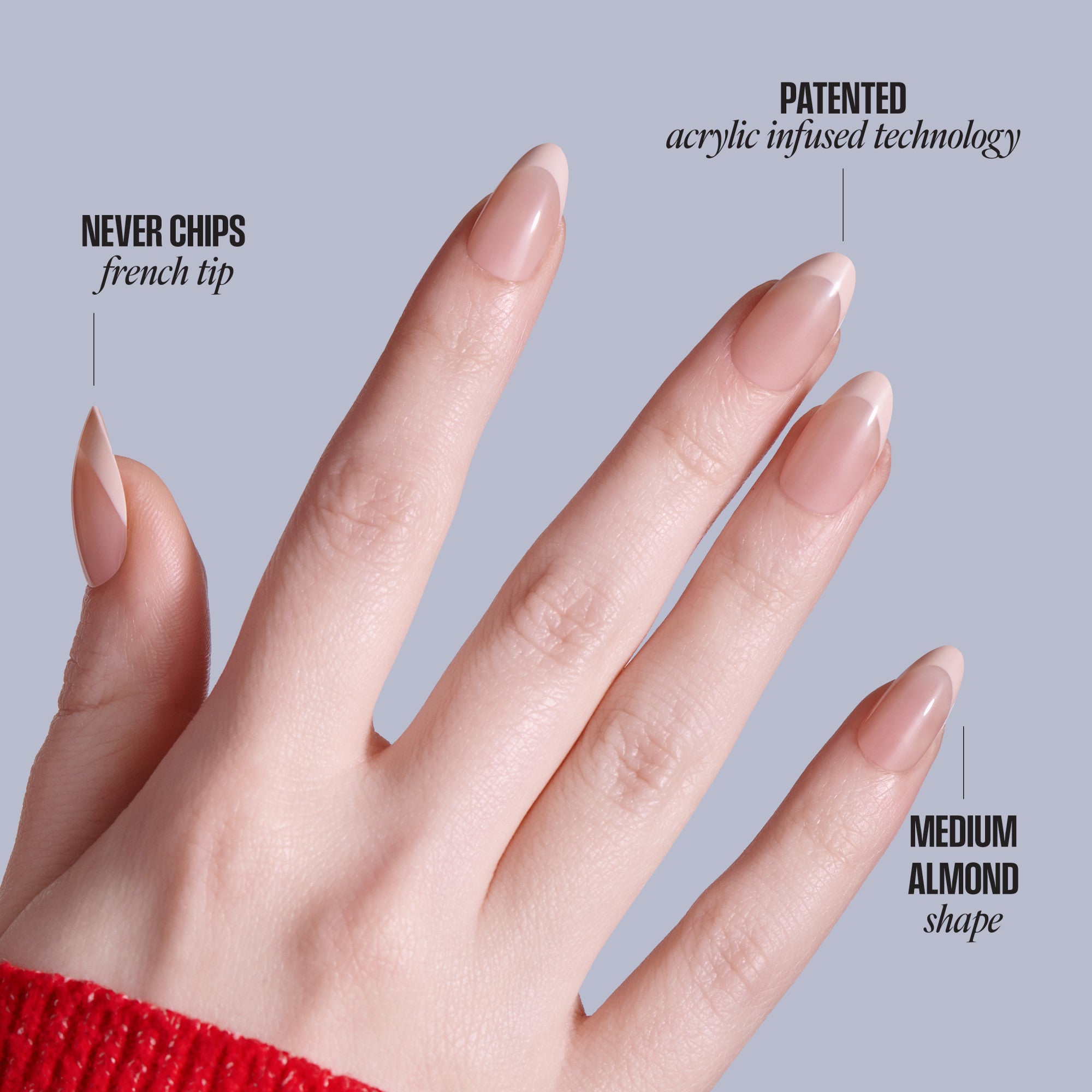 KISS CORE French Press On Glue Nails - Dancing On Clouds