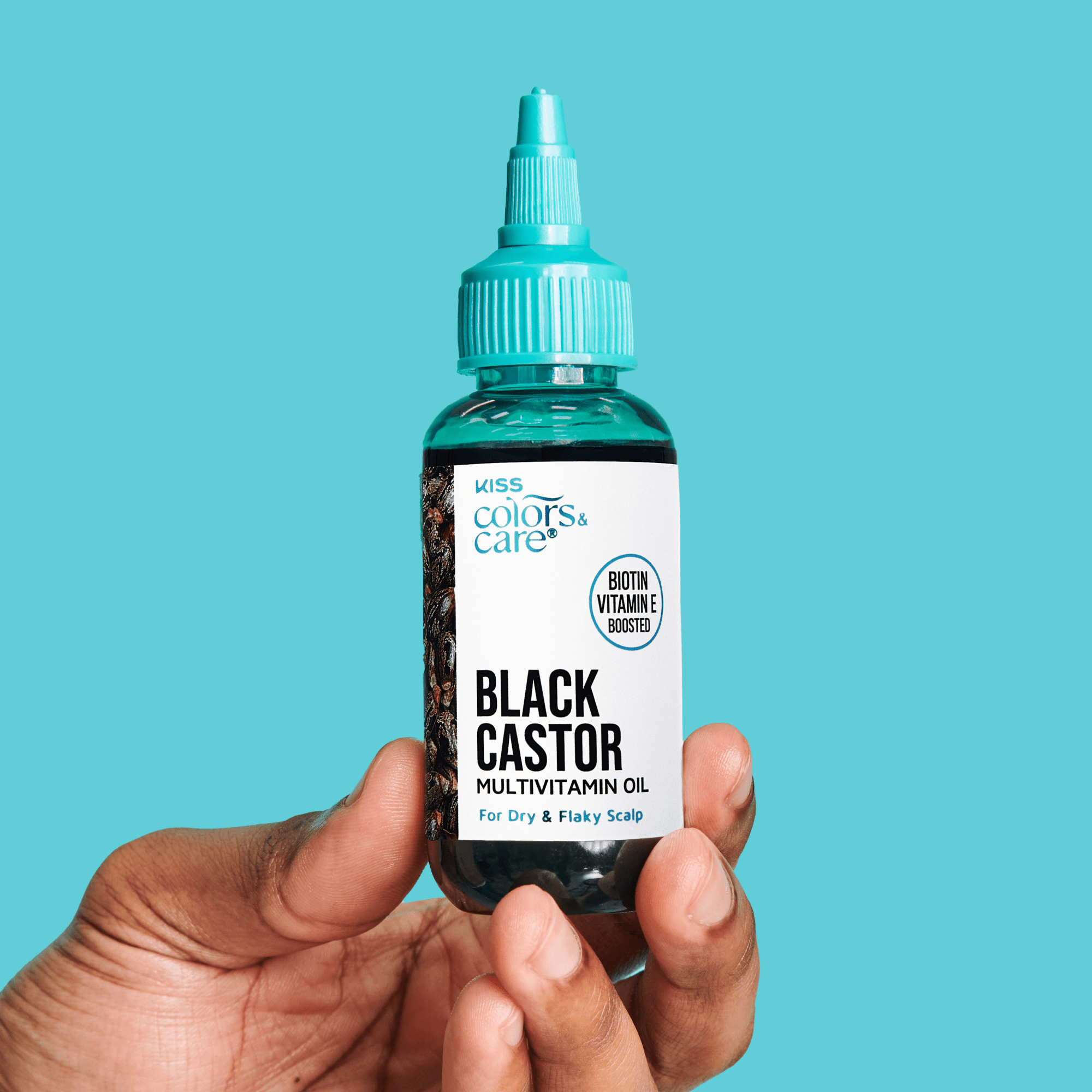 KISS Colors & Care Multivitamin Oil & Gua Sha - Black Castor