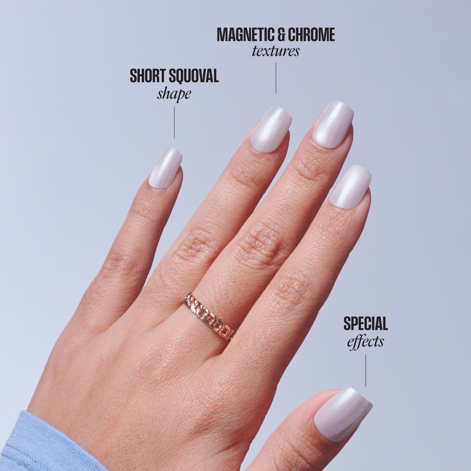 KISS GLAM Embellished Press On Glue Nails - Moonfizz