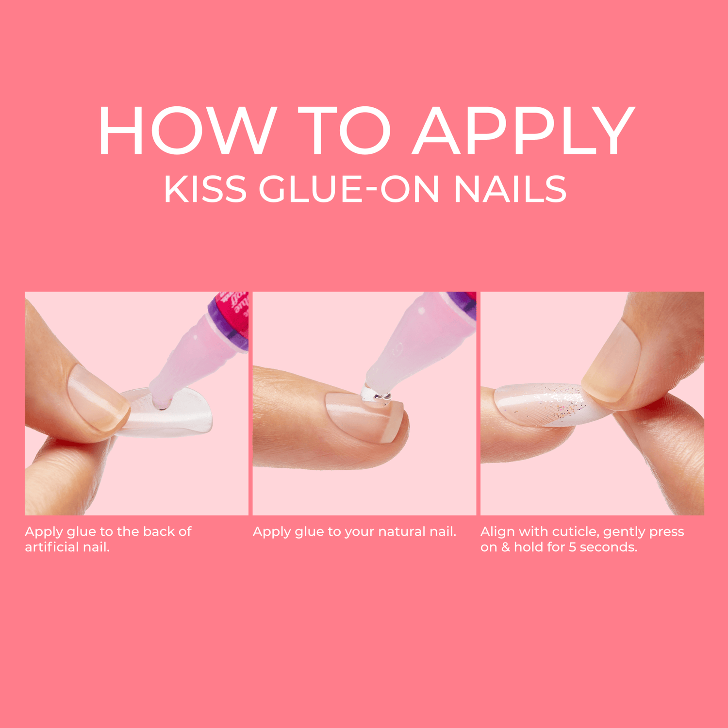 KISS My Perfect French Press On Glue Nails - In Touch
