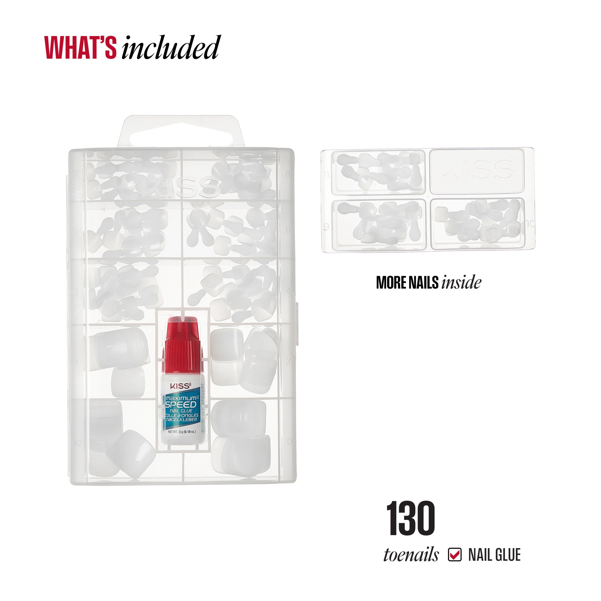 KISS Professional Full Cover Press On Toenails - Tippy Toes