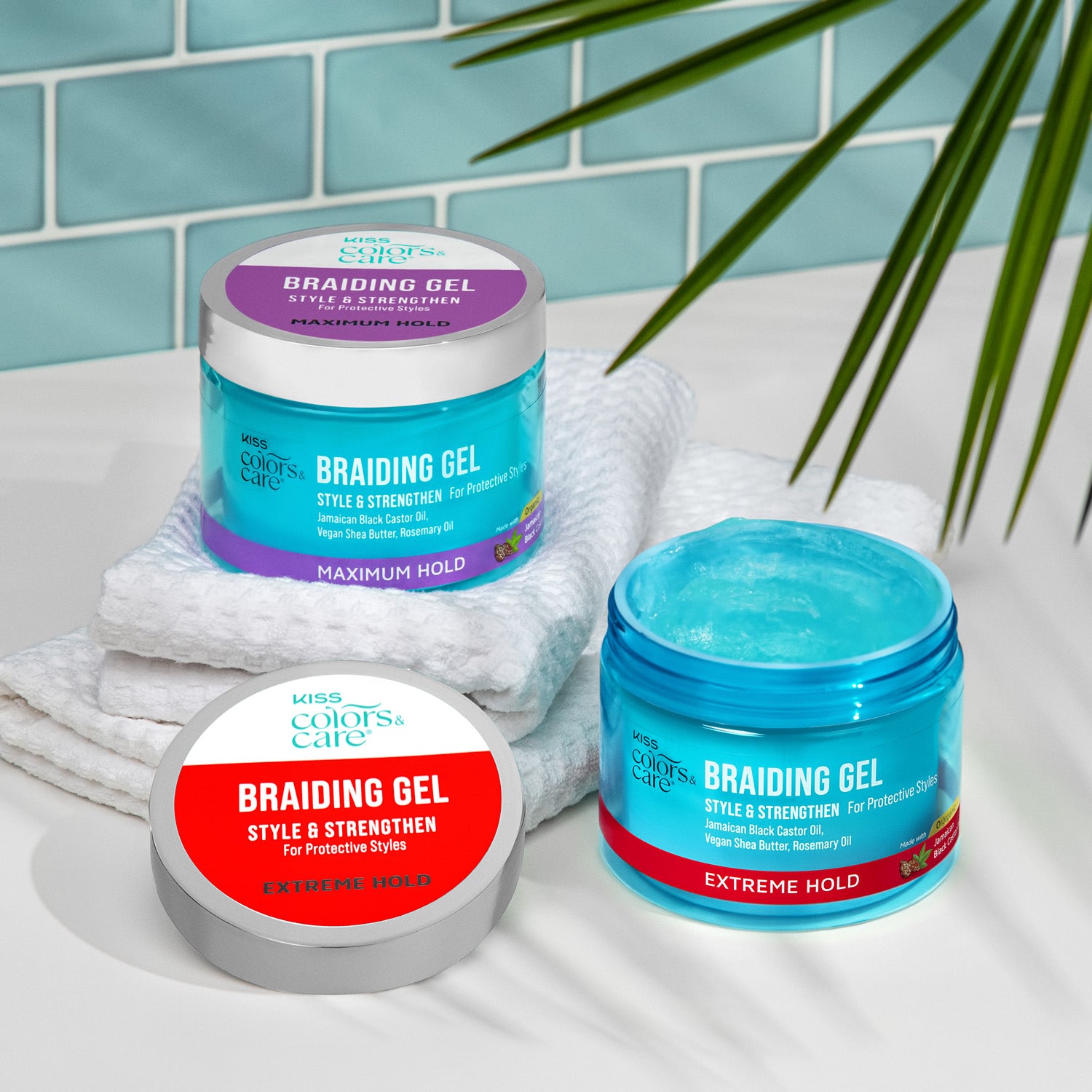 KISS Colors & Care Braiding Gel, Maximum Hold, 6 oz.
