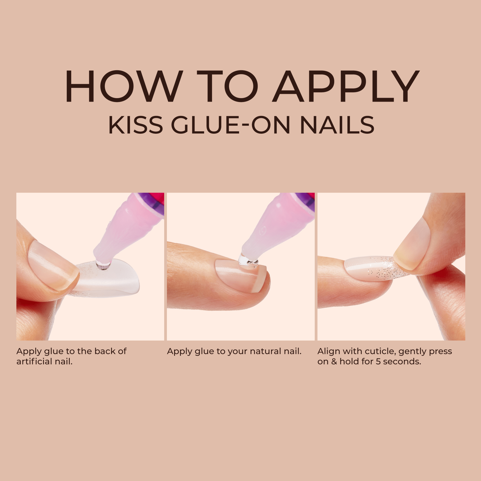 KISS Classy Premium Press On Glue Nails - Prevailing