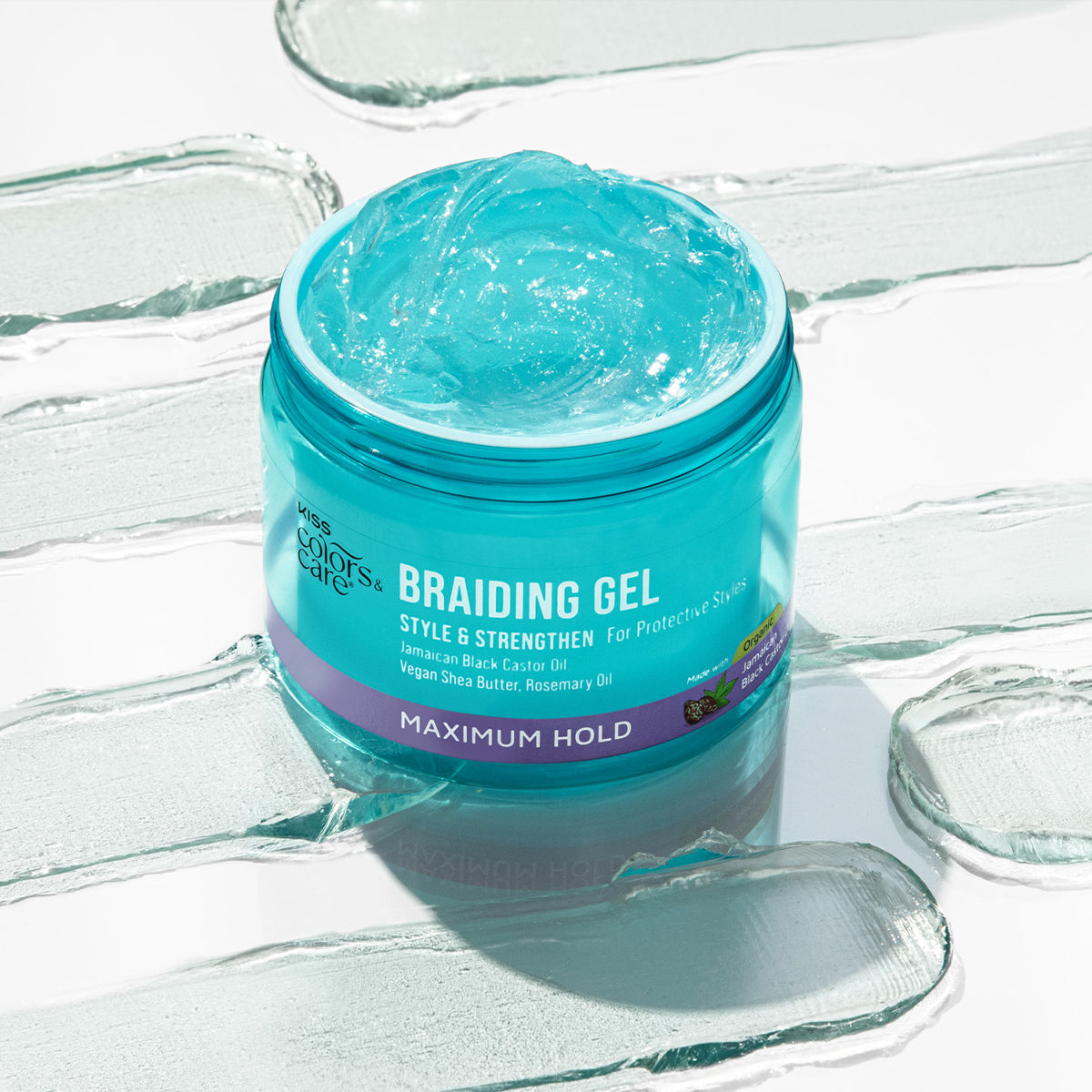 KISS Colors & Care Braiding Gel, Maximum Hold, 6 oz.