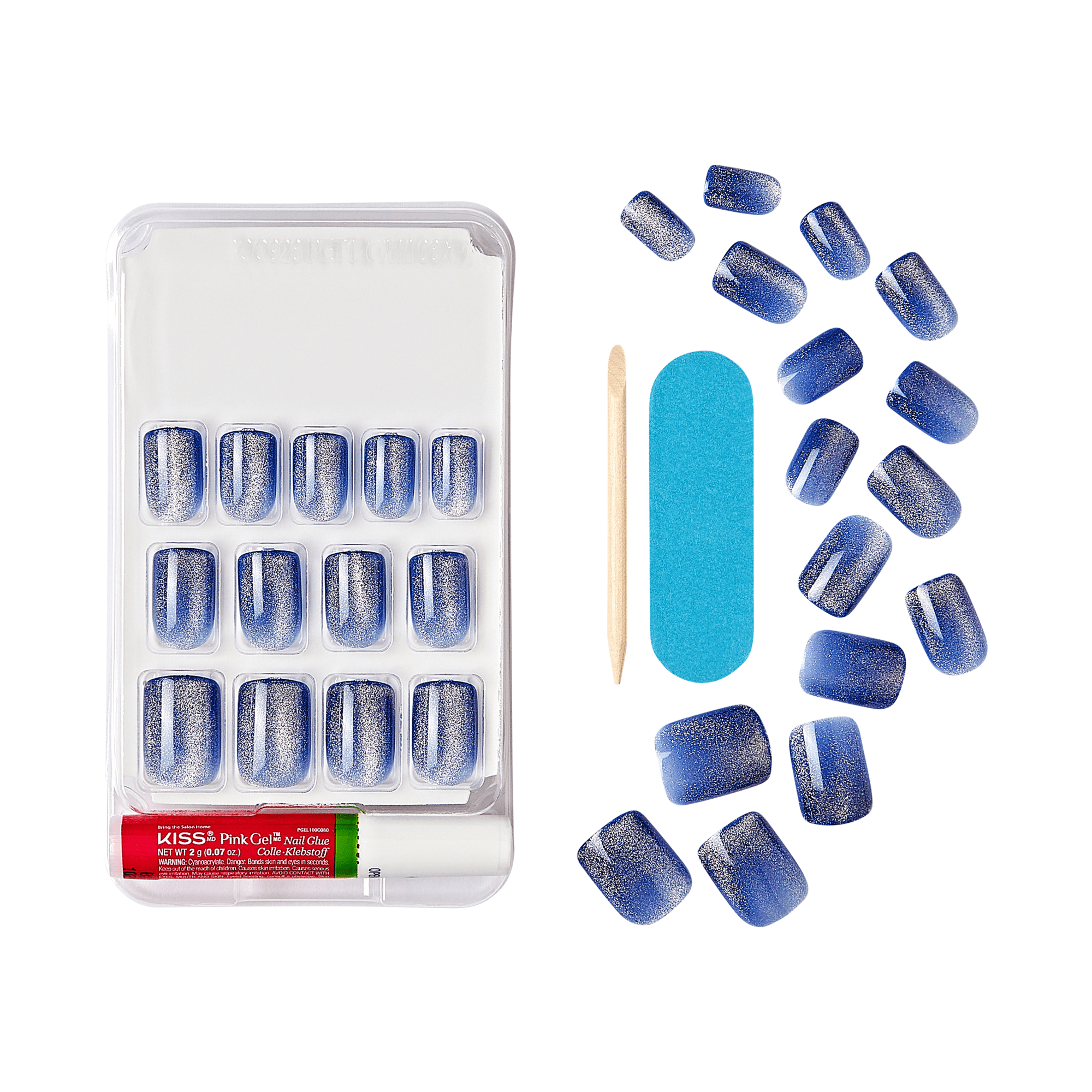 KISS Gel Fantasy Magnetic Press On Glue Nails - See U Soon