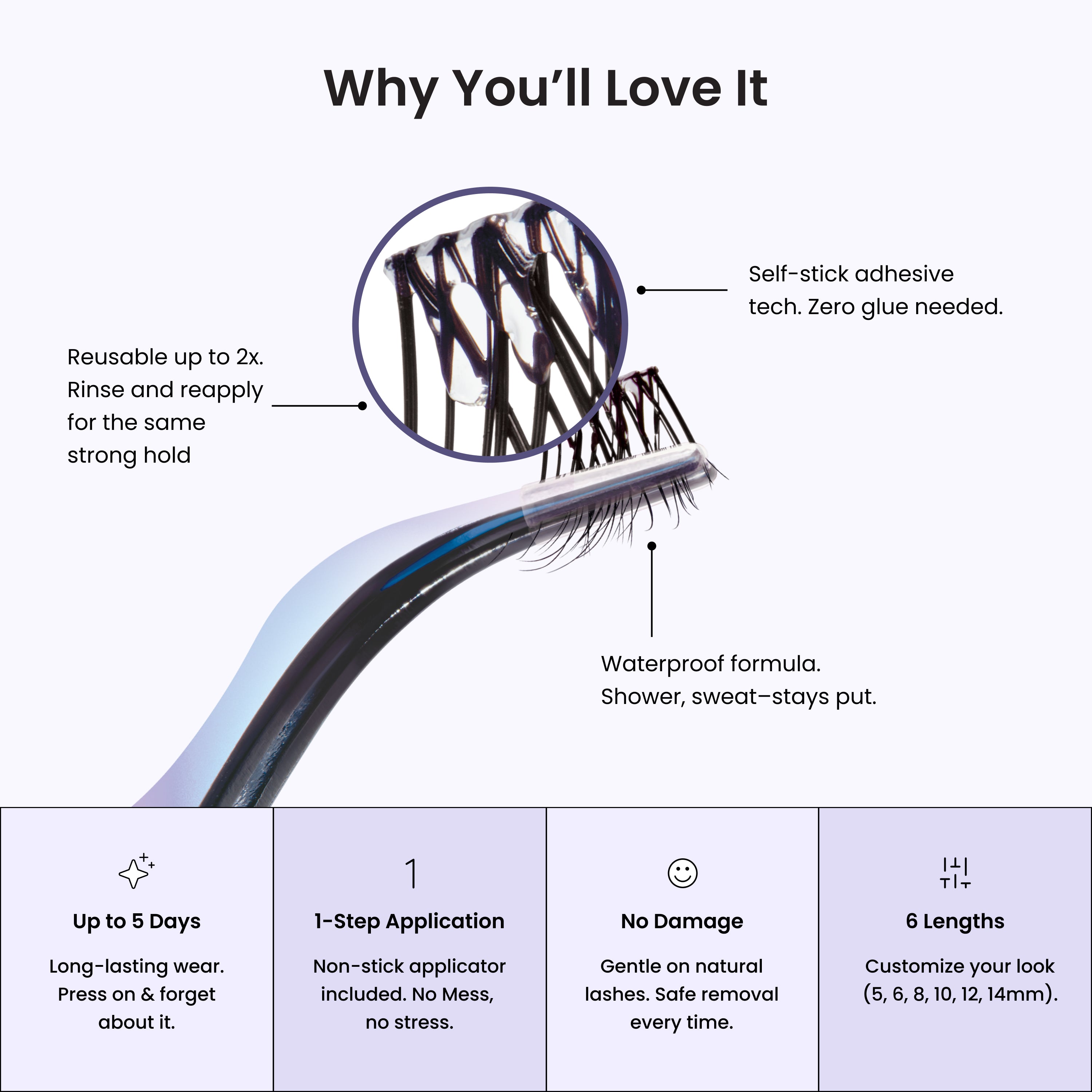 imPRESS Falsies Long Lasting Self Adhesive Eyelashes – Demi Bold