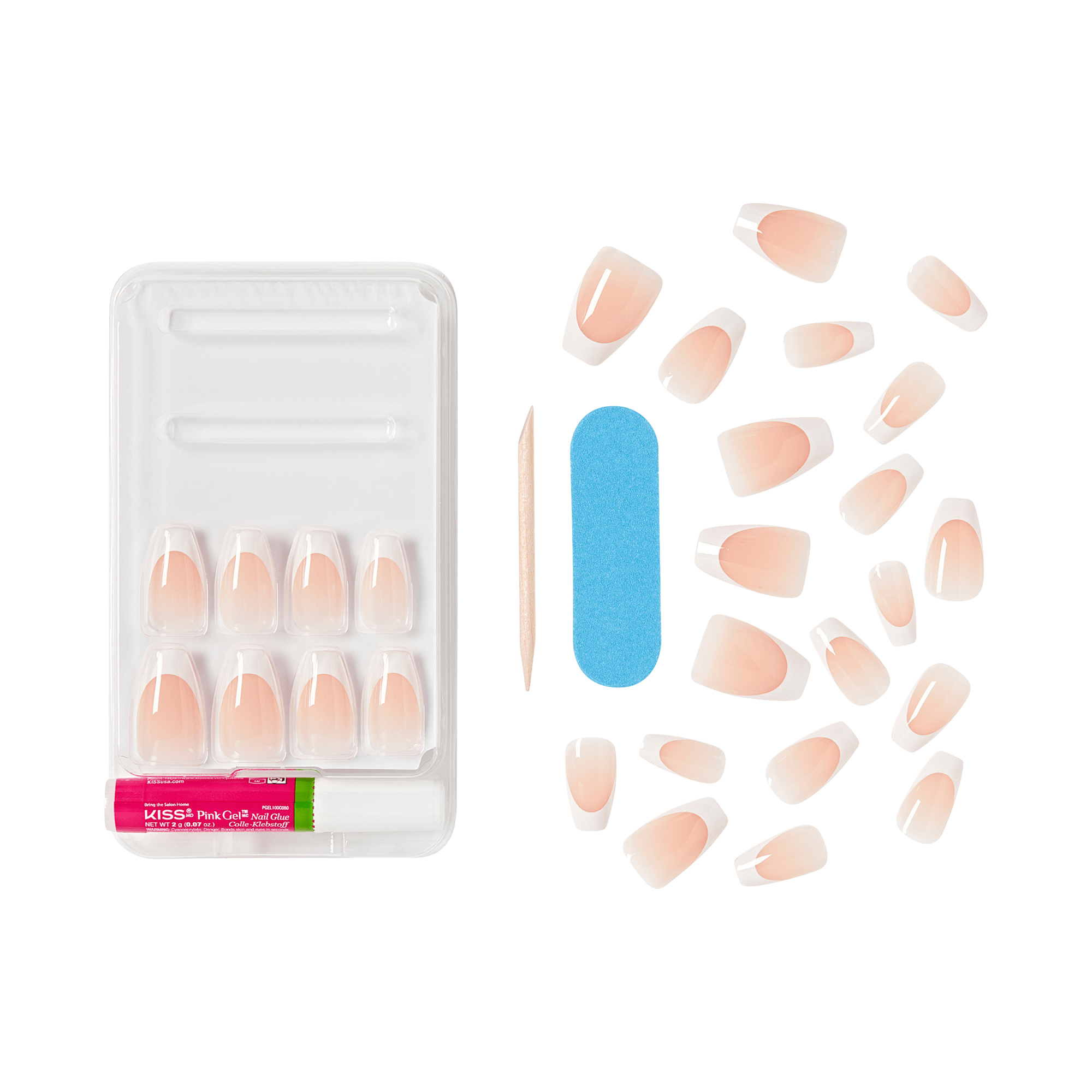 KISS My Perfect French Press On Glue Nails - Love Quotes