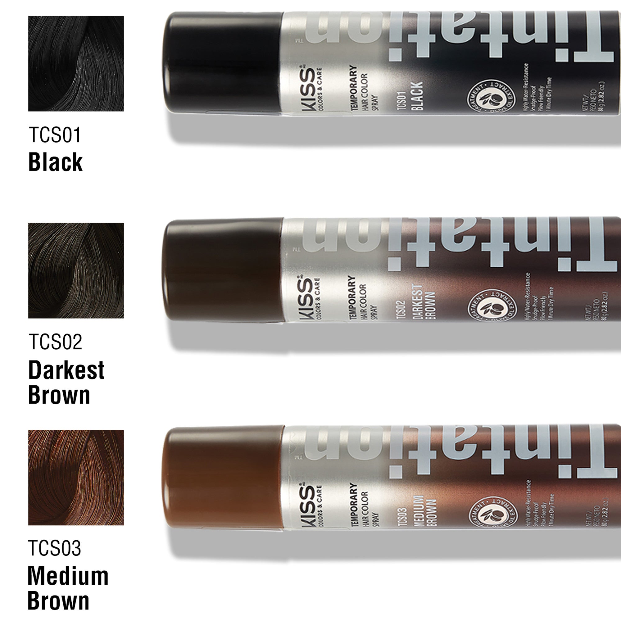 KISS Colors & Care Tintation Spray - Darkest Brown