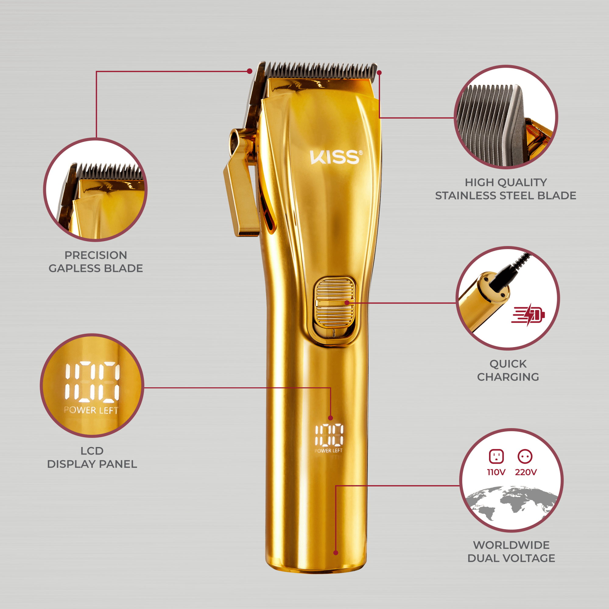 KISS Ultra-Cut Cordless Hair Clipper