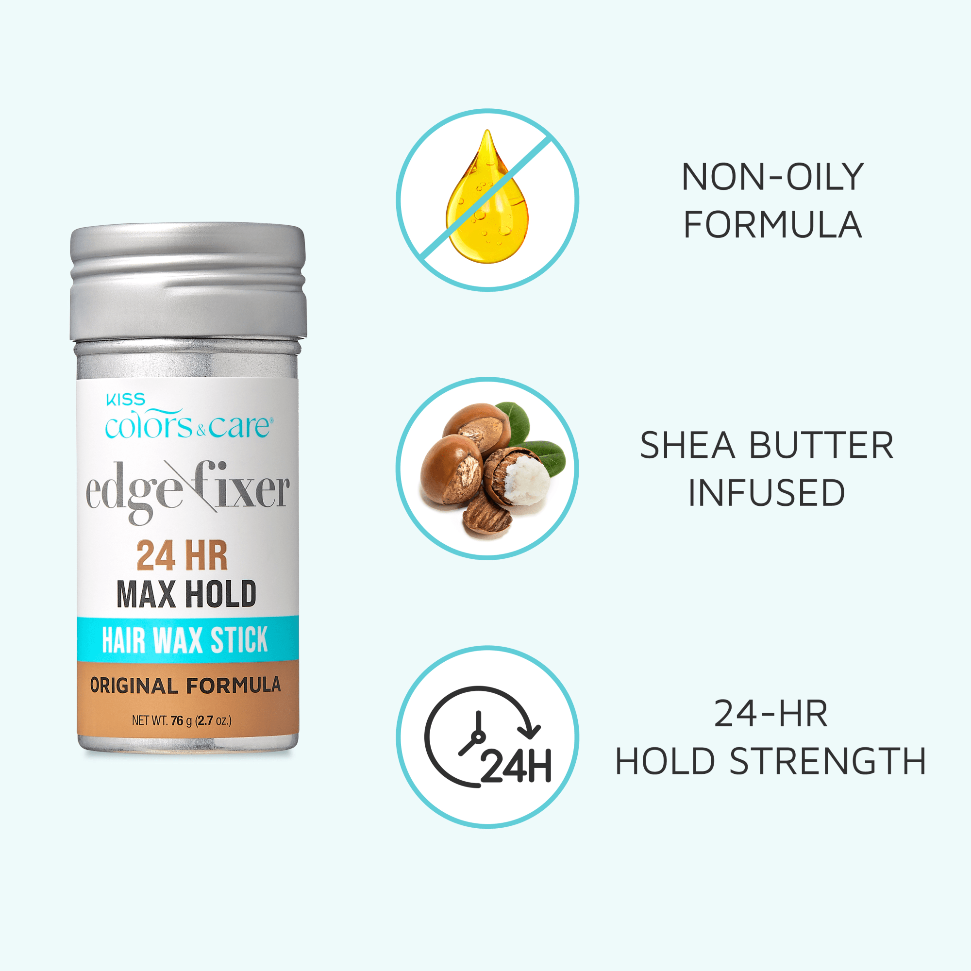 KISS Colors & Care Edge Fixer Wax Stick – Sweet Peach