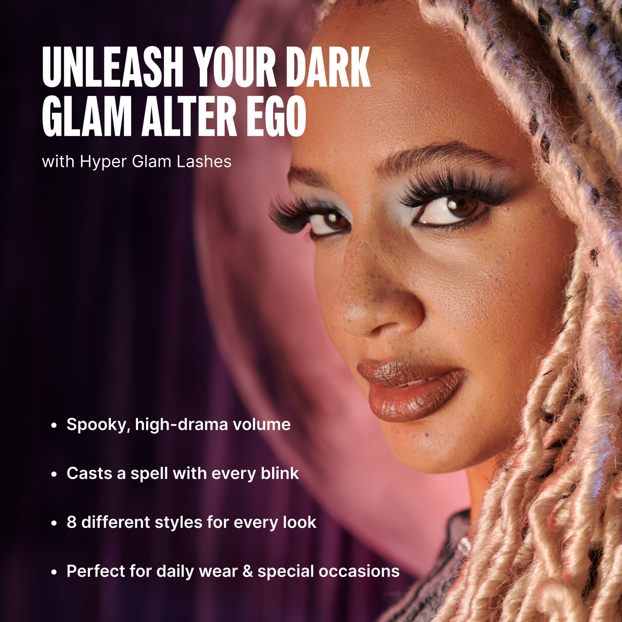Kiss Hyper Glam Halloween False Eyelashes - Main Character | 1 Pair, Strip Lashes, 12mm