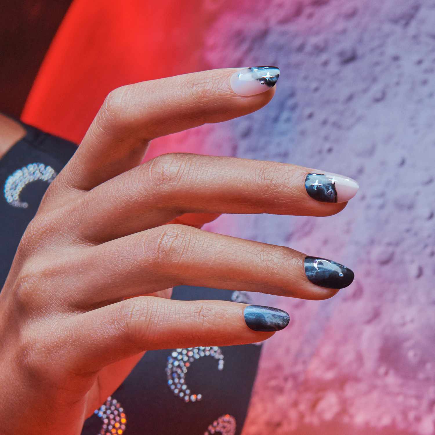 KISS Voguish Fantasy Halloween Press On Glue Nails - Space Girl