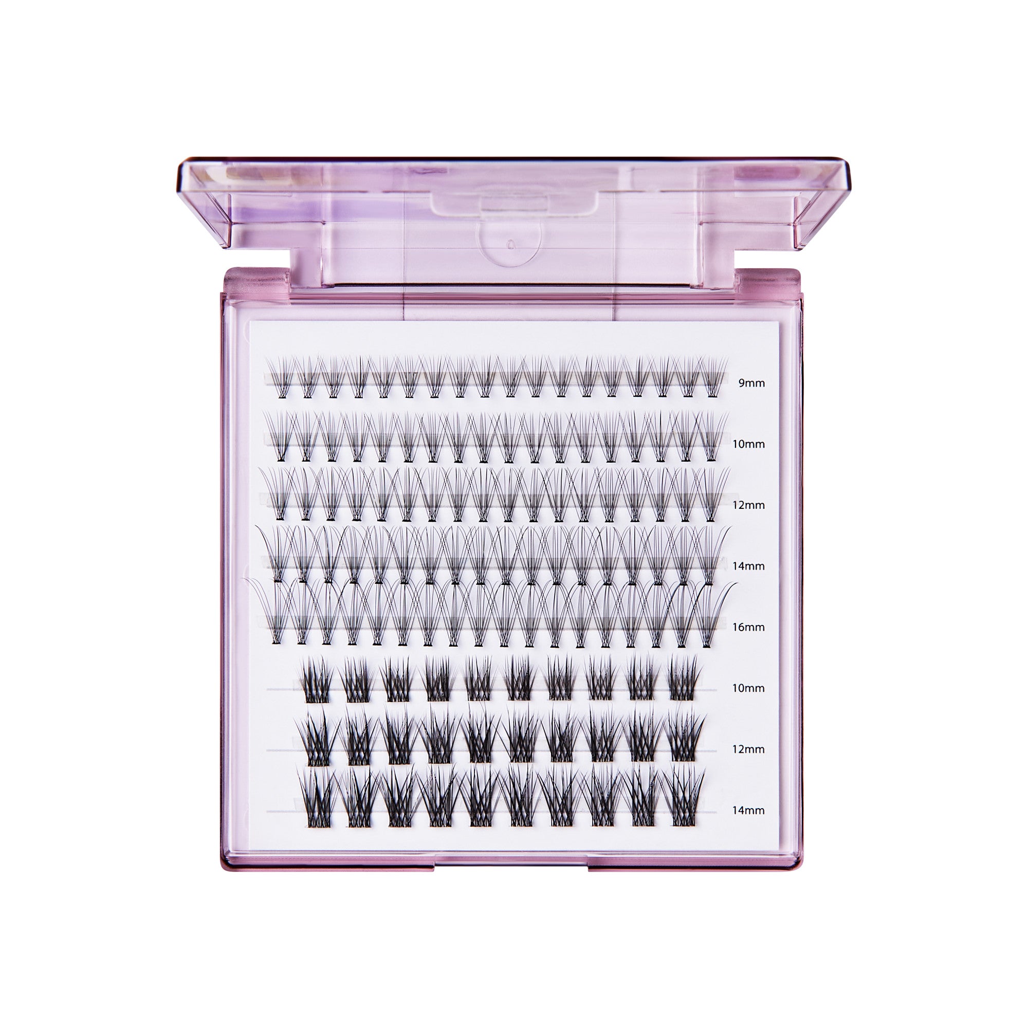 KISS Peony False Eyelashes, Lash Extension Kit, 120 Lash Clusters - Misty Haze