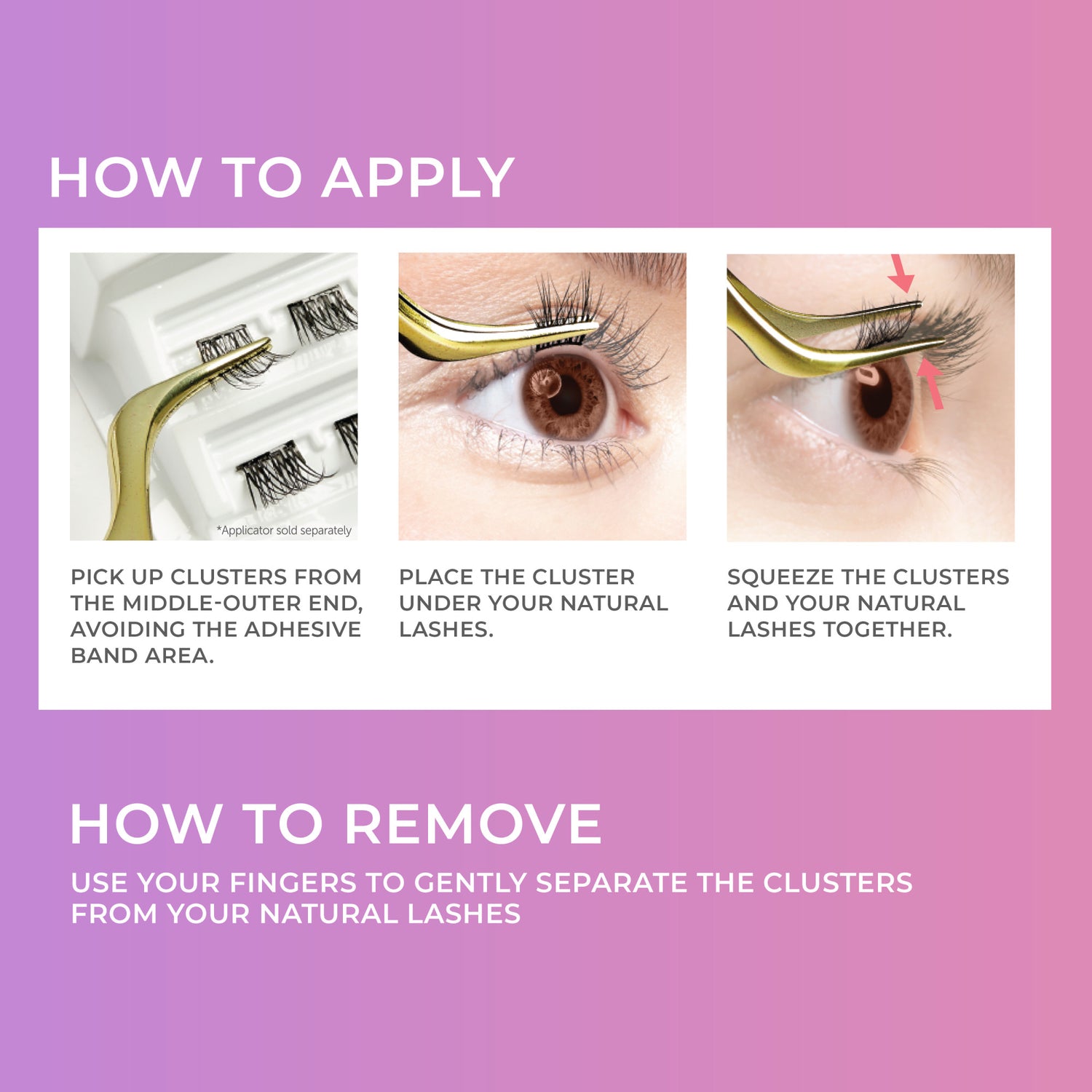 imPRESS Falsies Self Adhesive Eyelashes Refills 30 Clusters - Voluminous