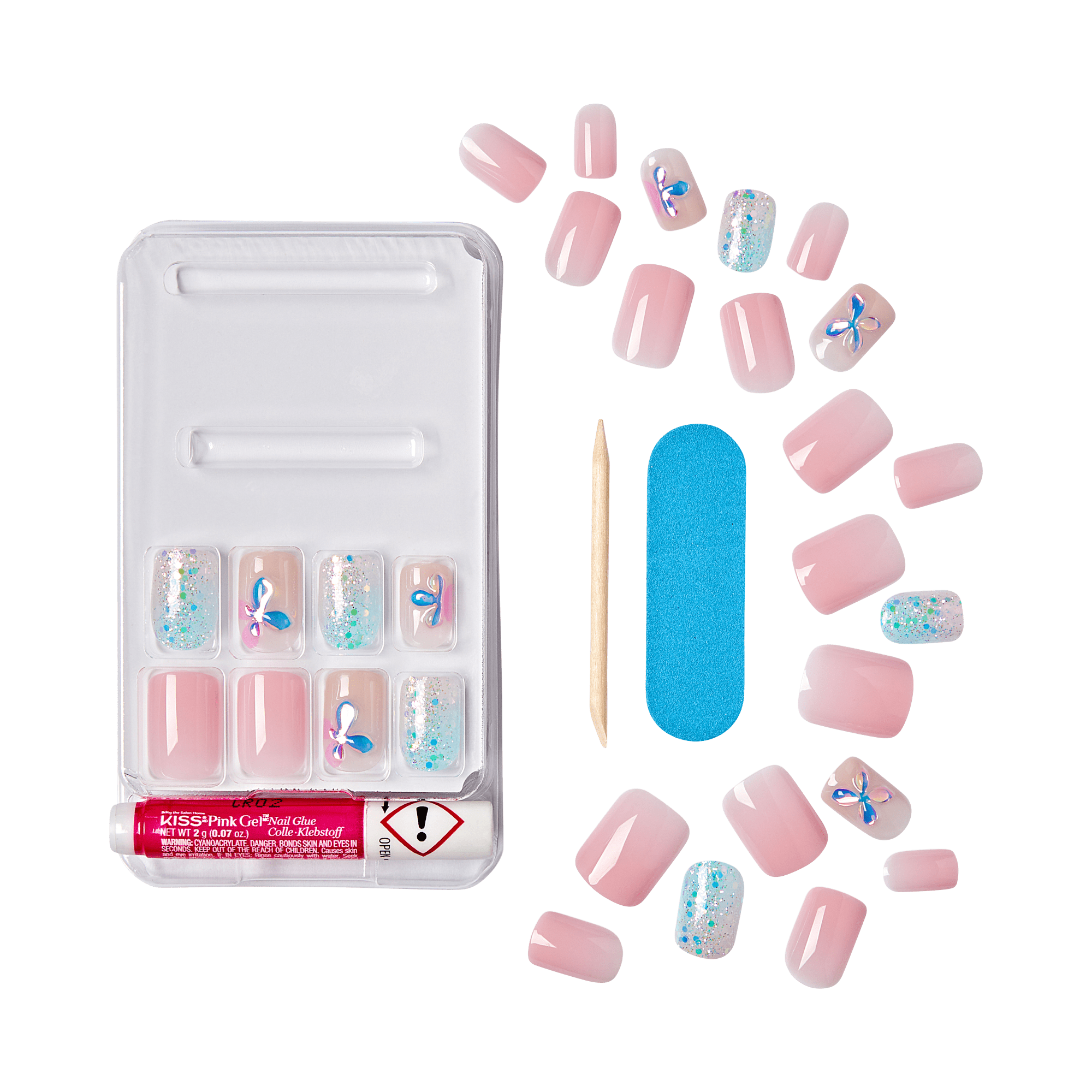 KISS Gel Fantasy Allure Press On Glue Nails - Variation