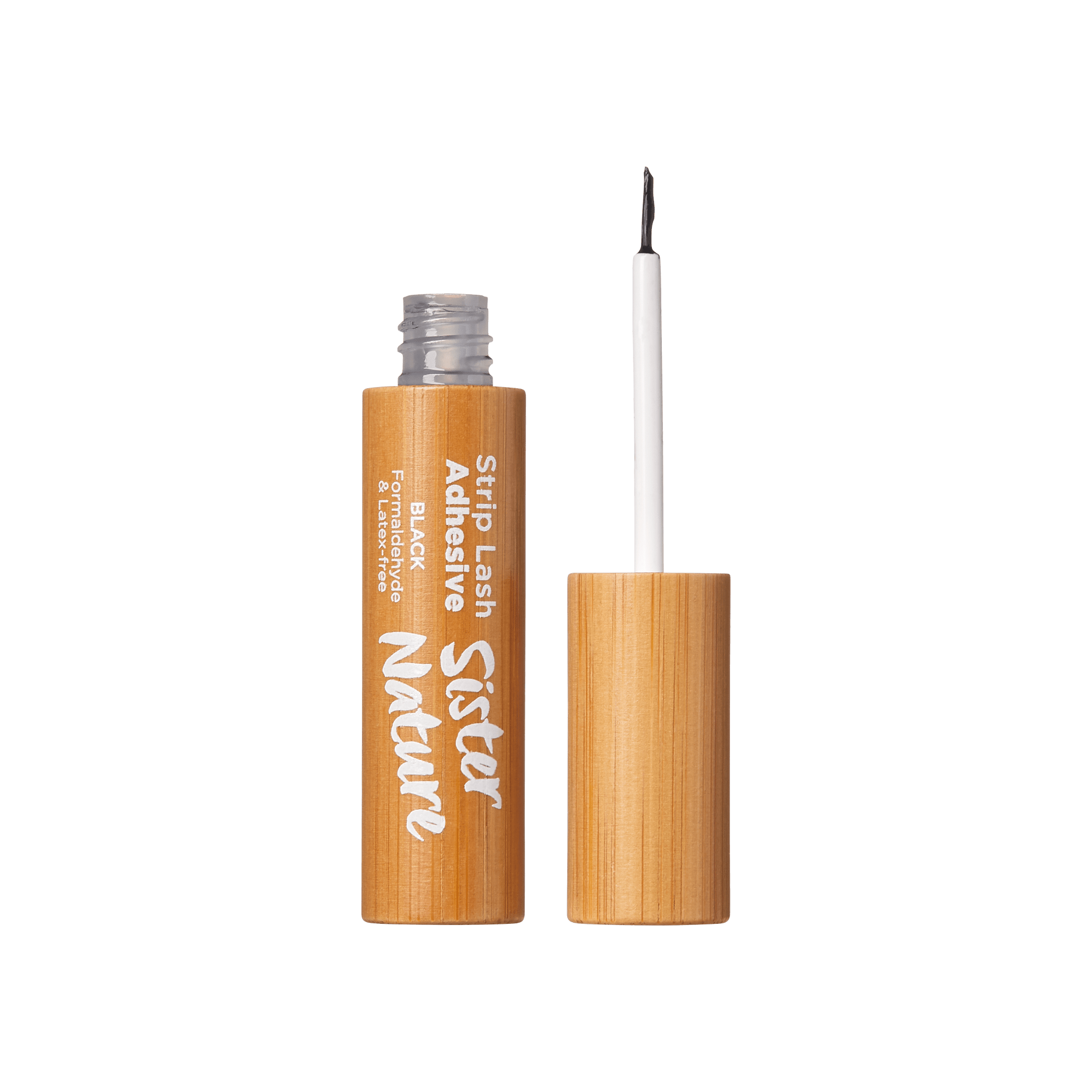 Striptease Lash Adhesive by Striptease Naturals - black eyeliner with wooden applicator wand