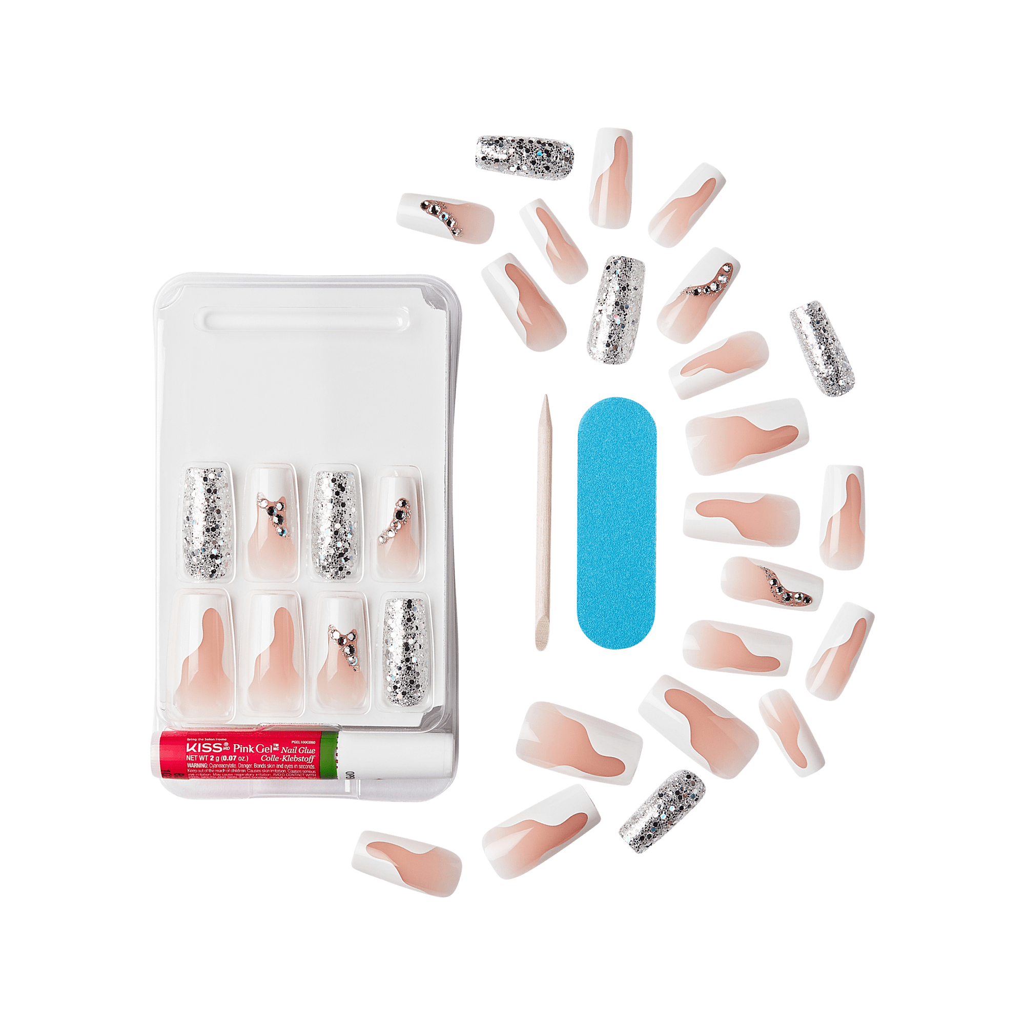 KISS Classy Premium Press On Glue Nails - Stay Modish