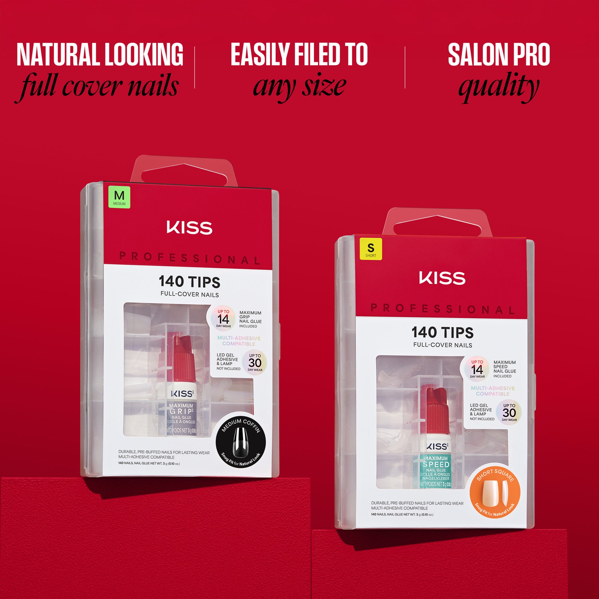 KISS Professional Full Cover Press On Nails - Absolutes