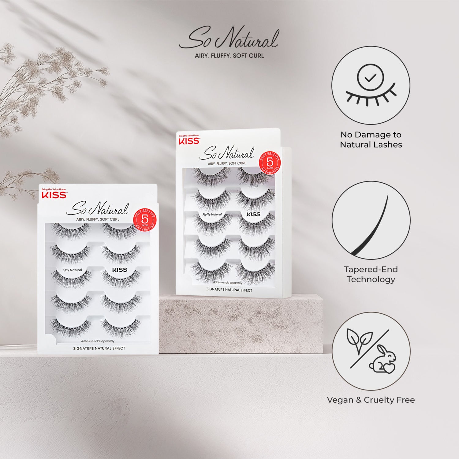 KISS So Natural False Eyelashes - Shy Natural