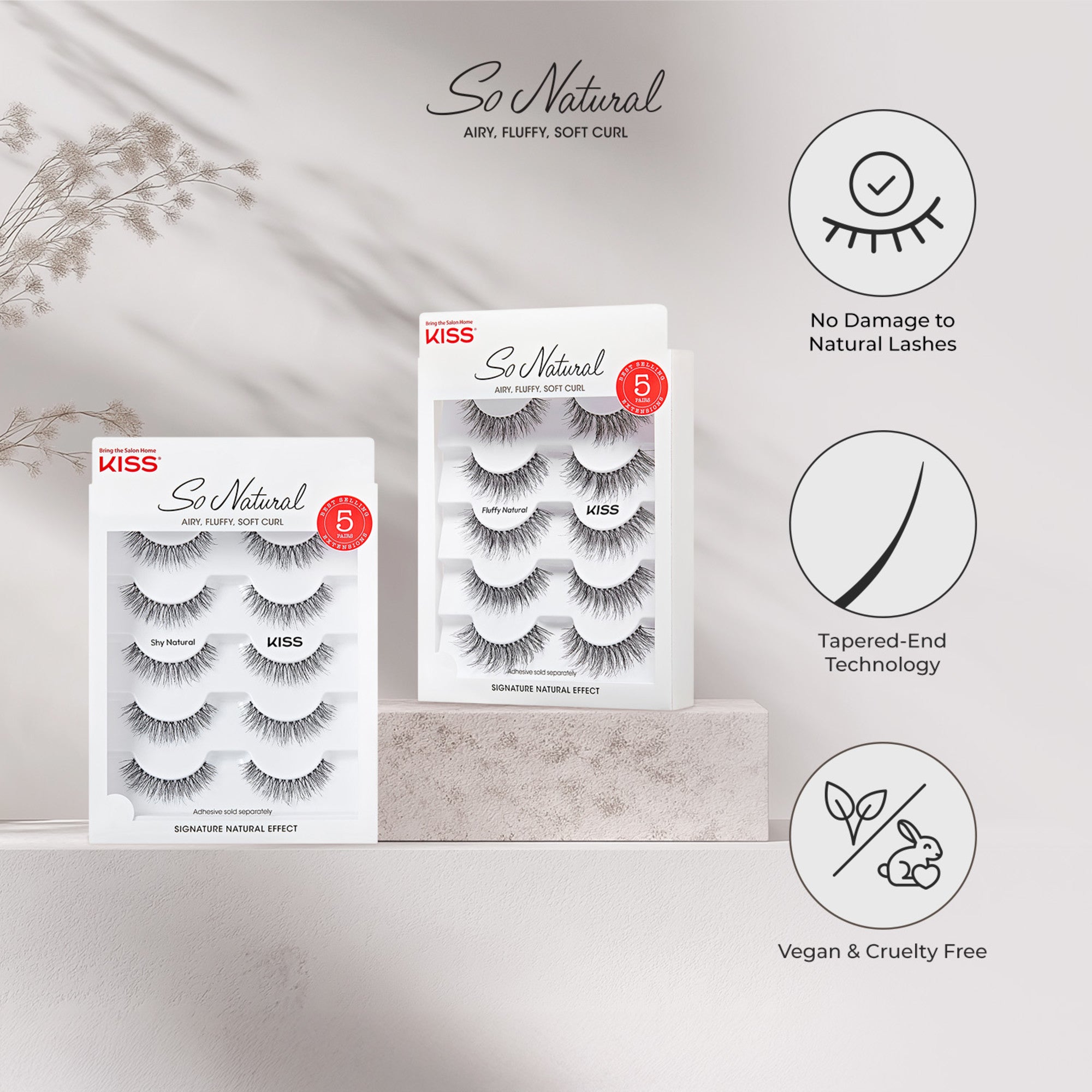 KISS So Natural False Eyelashes - Fluffy Natural