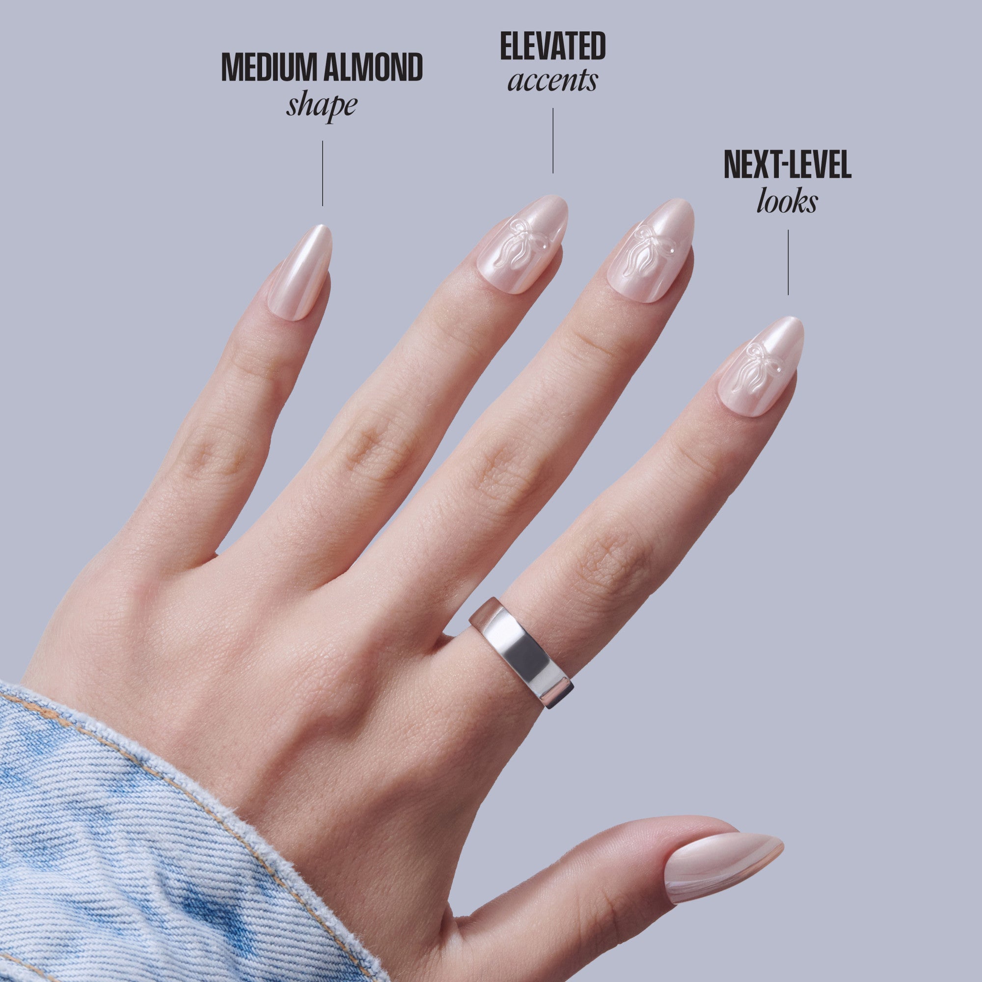 KISS GLAM 3D & Jewel Press On Glue Nails - Ripple