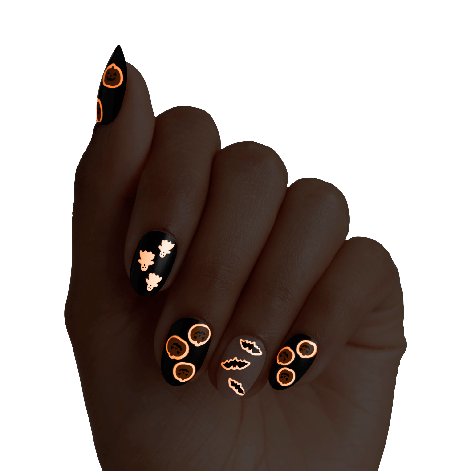 KISS Salon Design Halloween Press On Glue Nails - Thriller Tonight