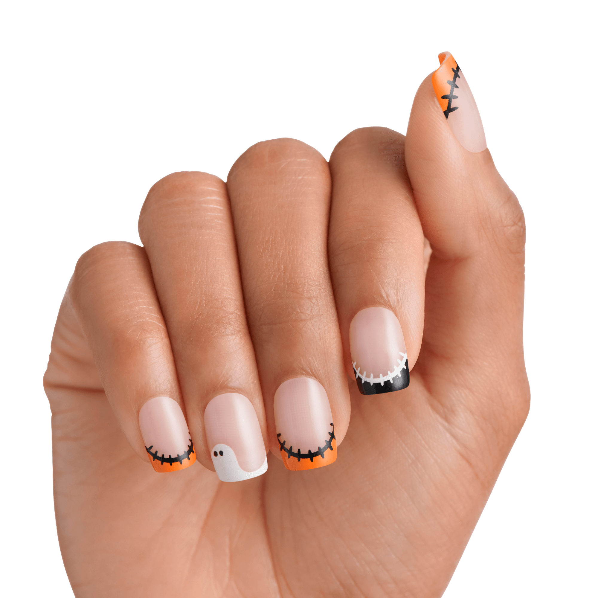 KISS Salon Design Halloween Press On Glue Nails - Midnight Magic