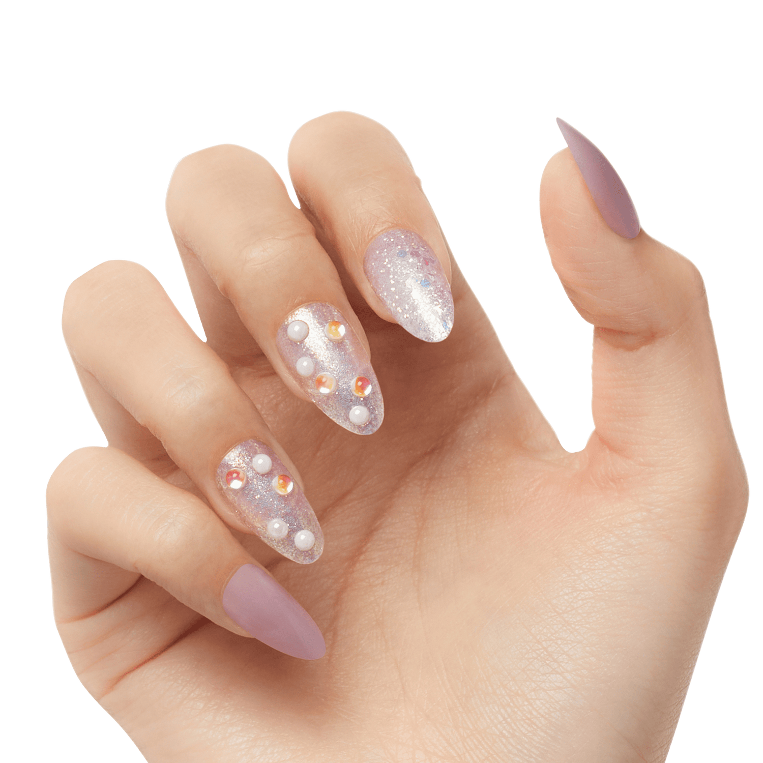 KISS Gel Fantasy Jelly Press On Glue Nails - Smokey Jelly