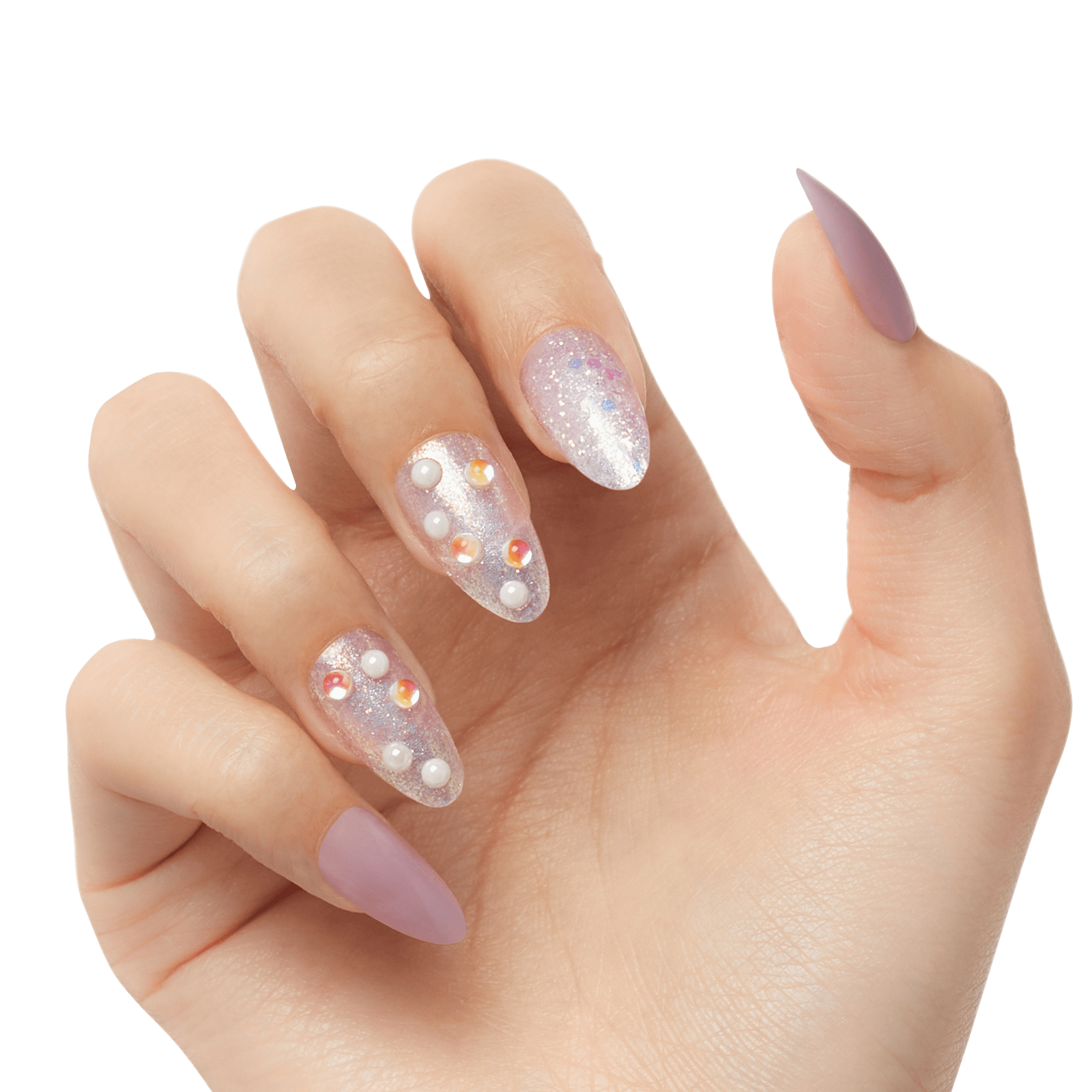 KISS Gel Fantasy Jelly Press On Glue Nails - Smokey Jelly