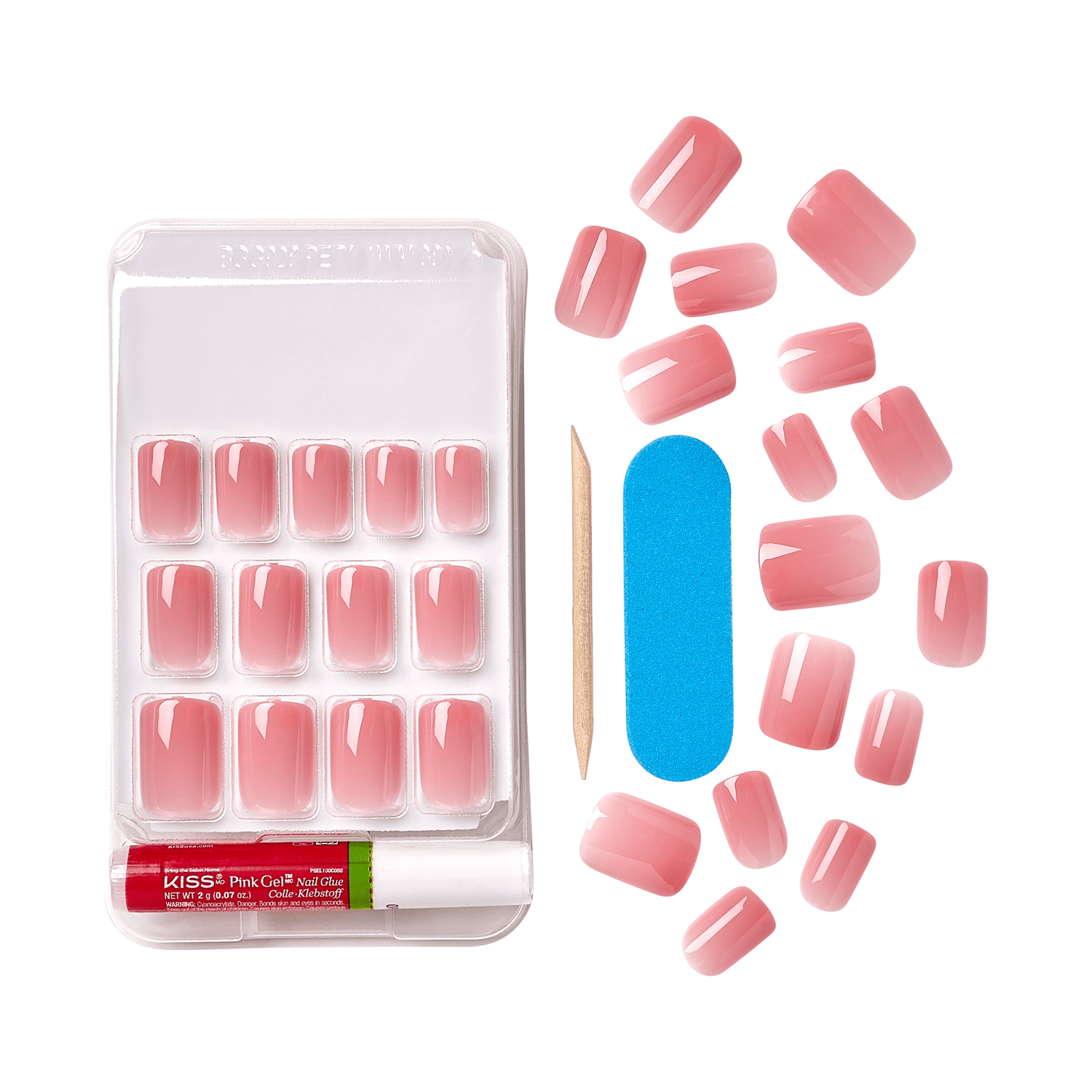 KISS Bare but Better Press On Glue Nails - So Natural
