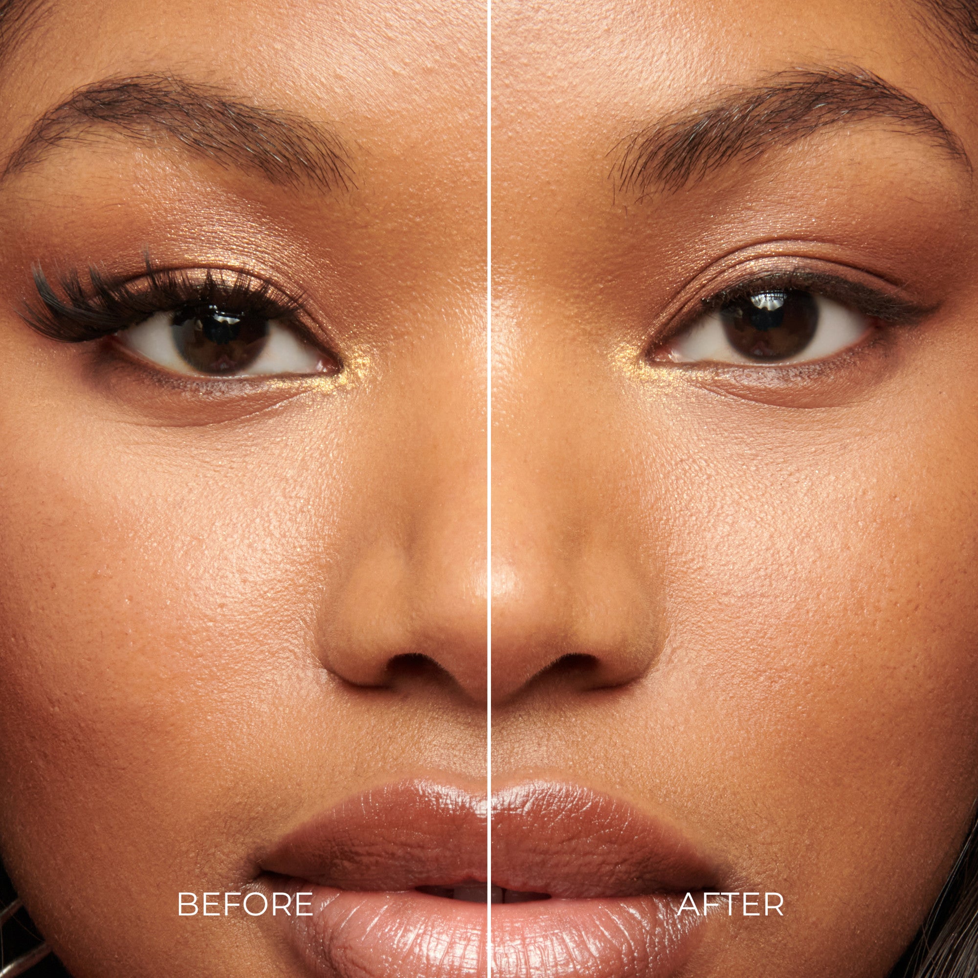 Before and after comparison of a woman&