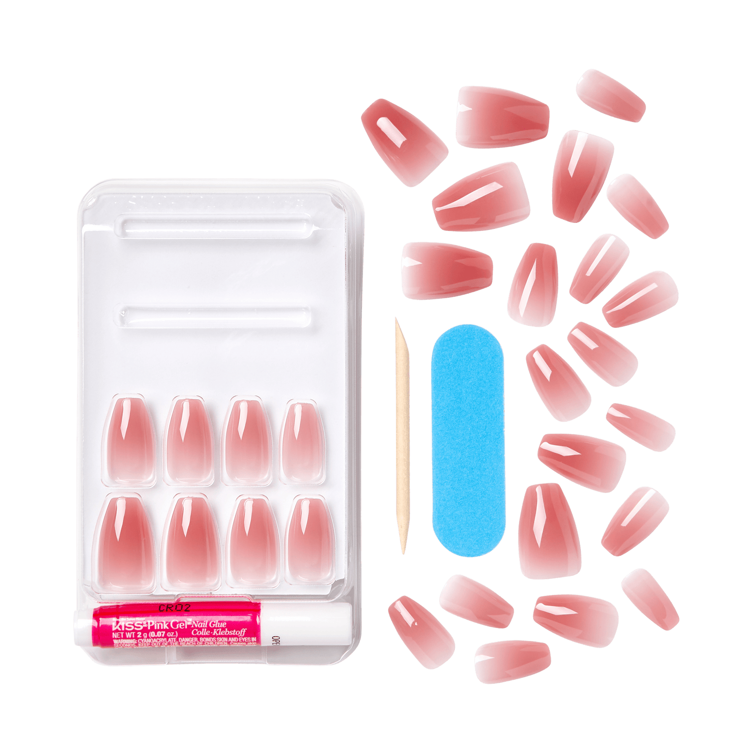 KISS Bare but Better Press On Glue Nails - Nude Nude