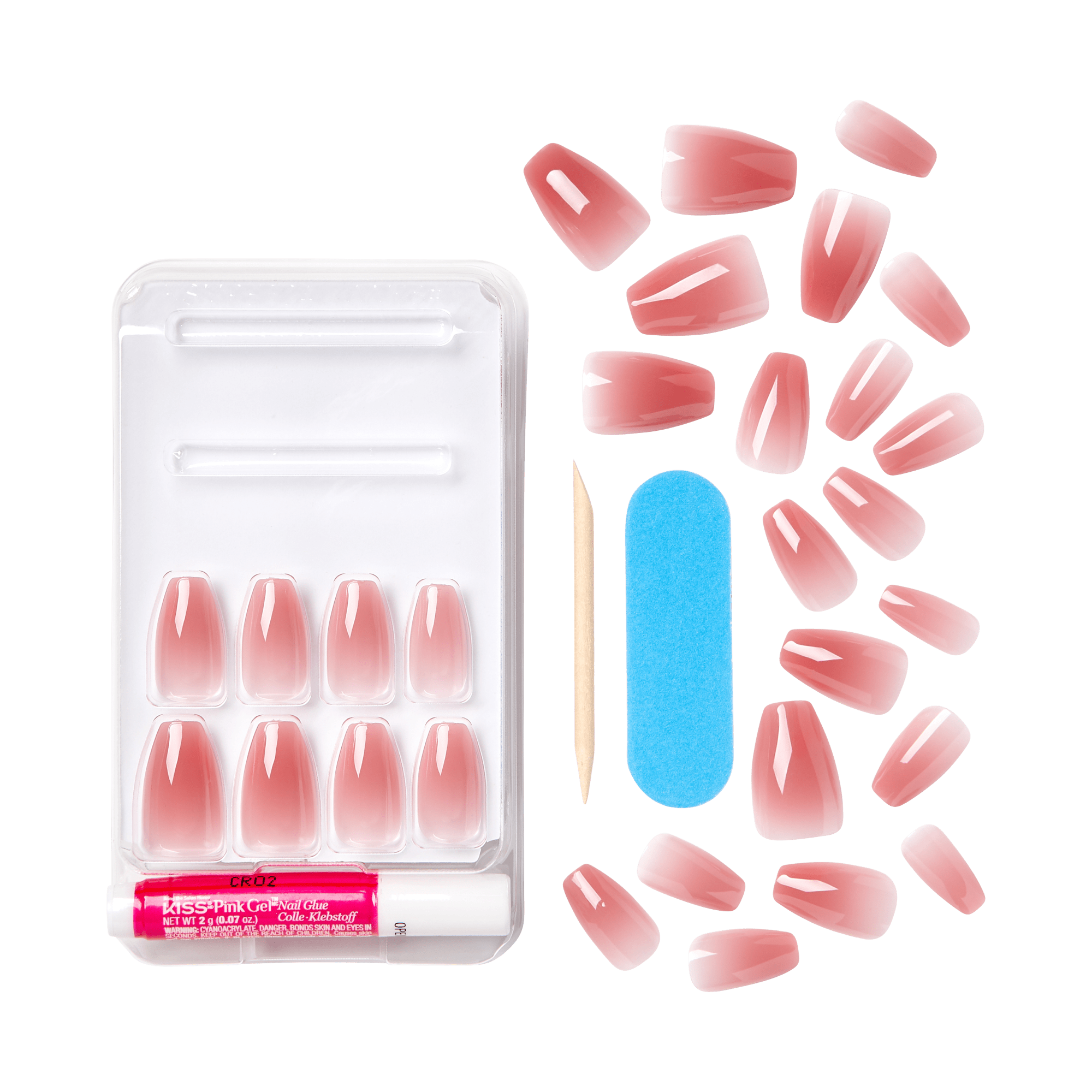 KISS Bare but Better Press On Glue Nails - Nude Nude