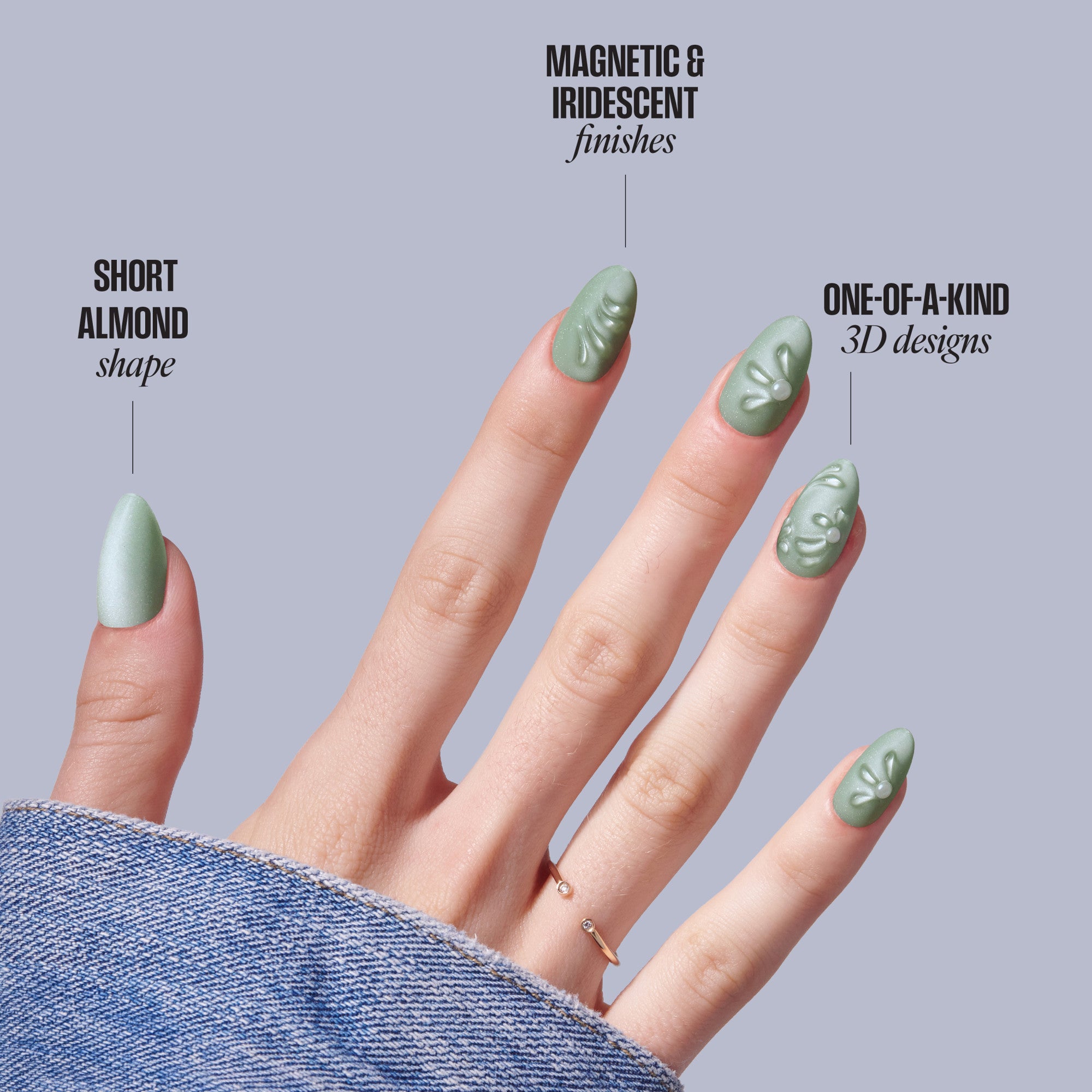 KISS NAIL DRIP Press On Glue Nails - Dancing Heart