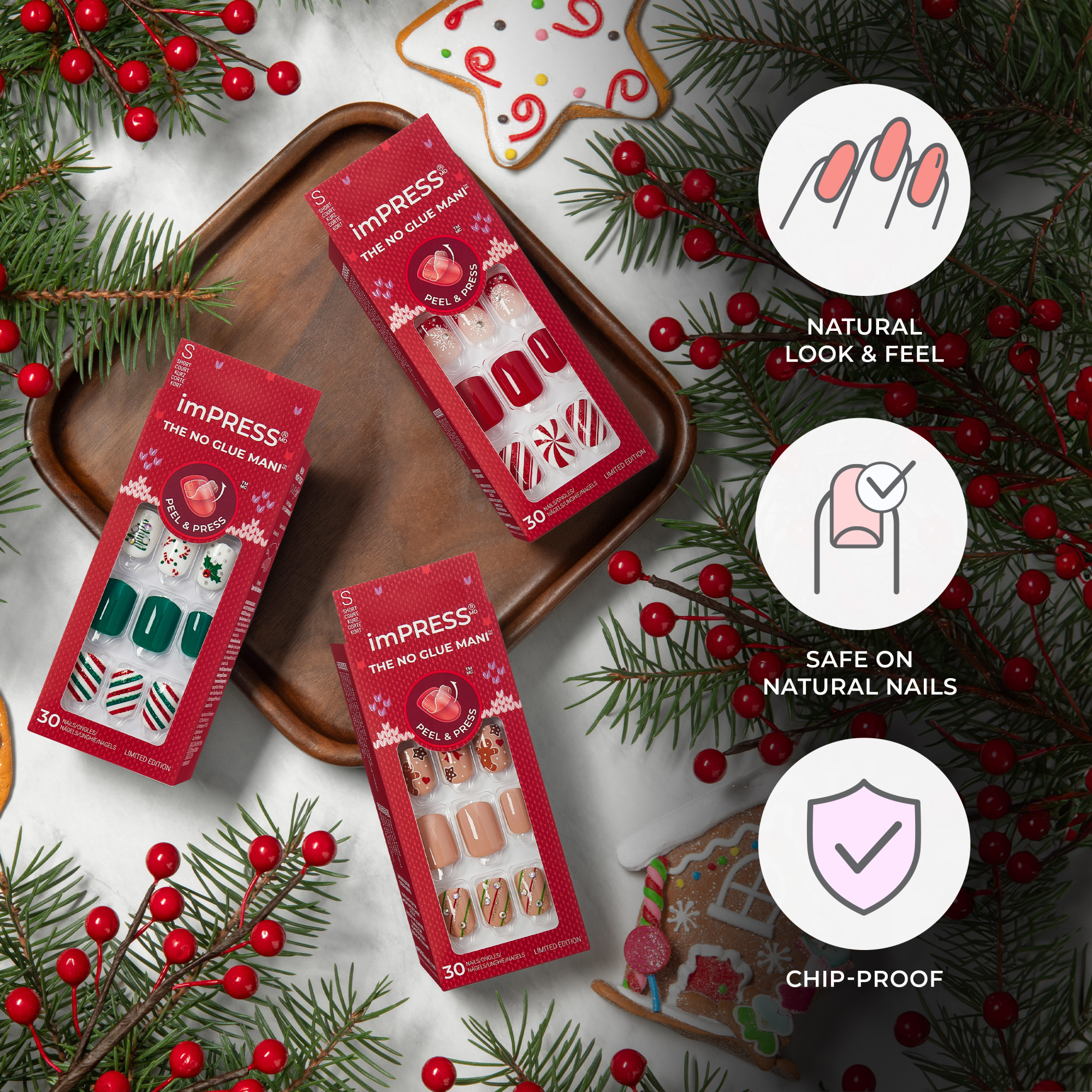 imPRESS Holiday Design Press On Nails - Merry n Bright