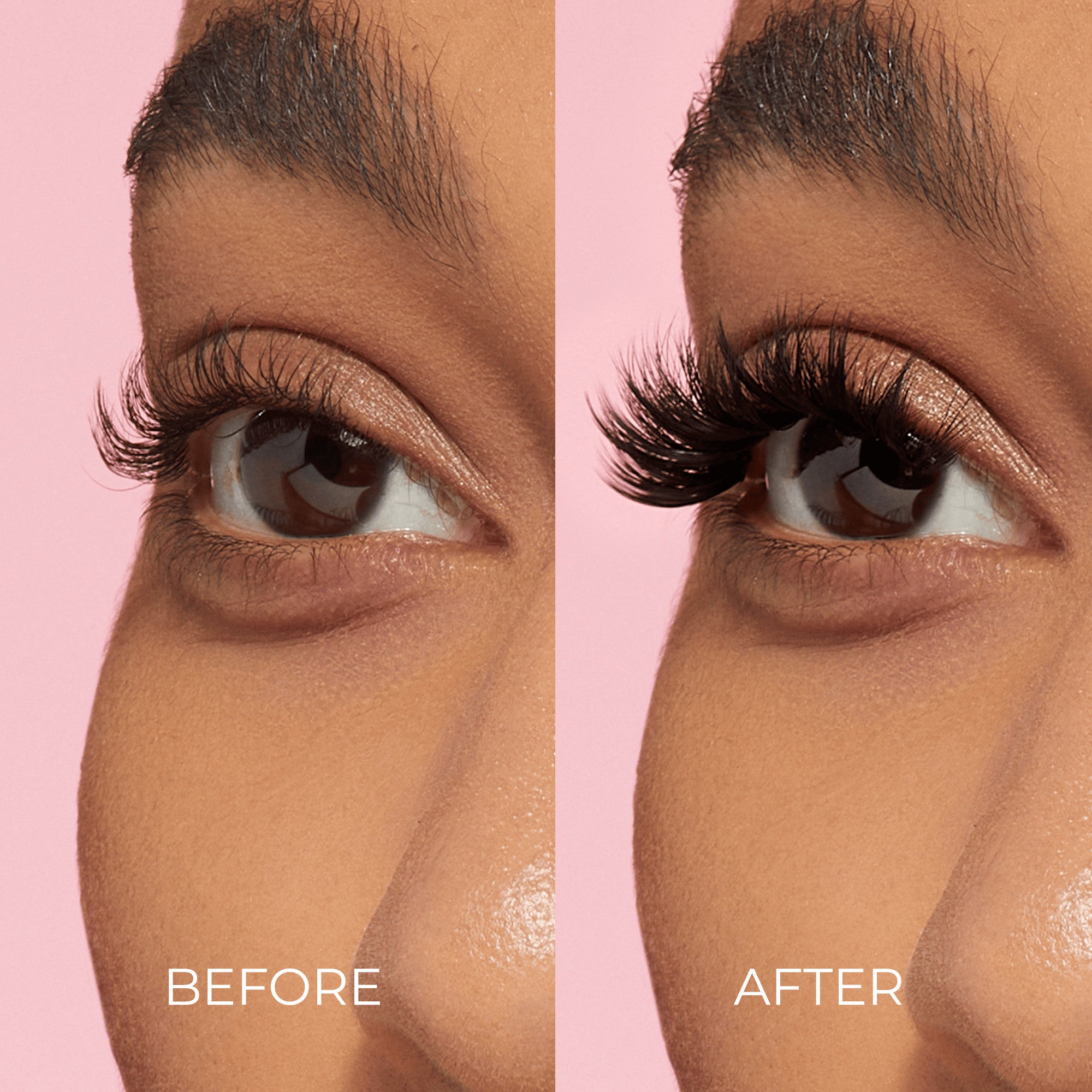 Close-up side-by-side view of a woman&