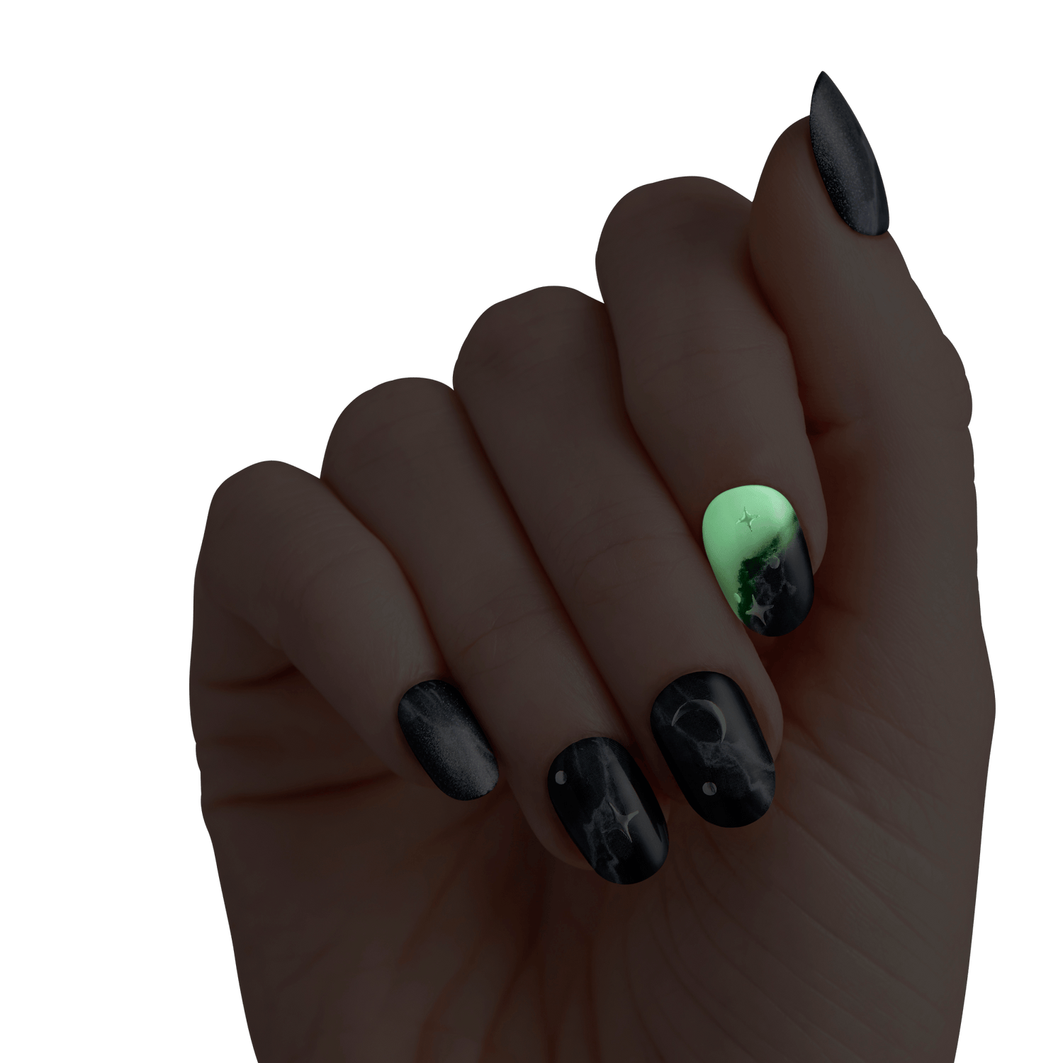 KISS Voguish Fantasy Halloween Press On Glue Nails - Space Girl
