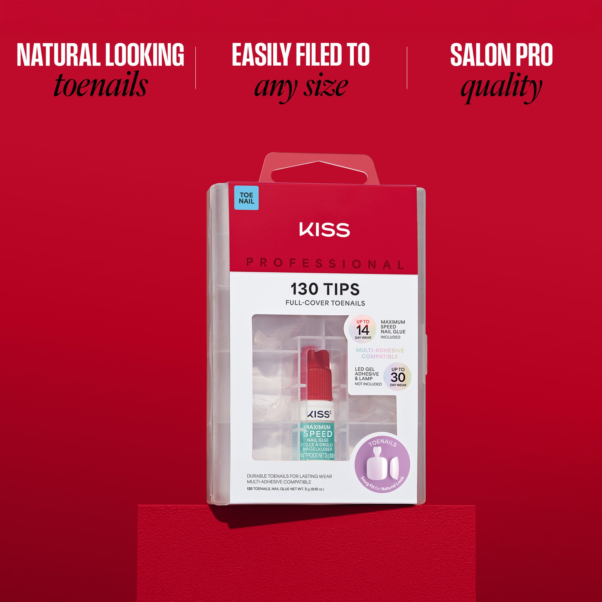 KISS Professional Full Cover Press On Toenails - Tippy Toes