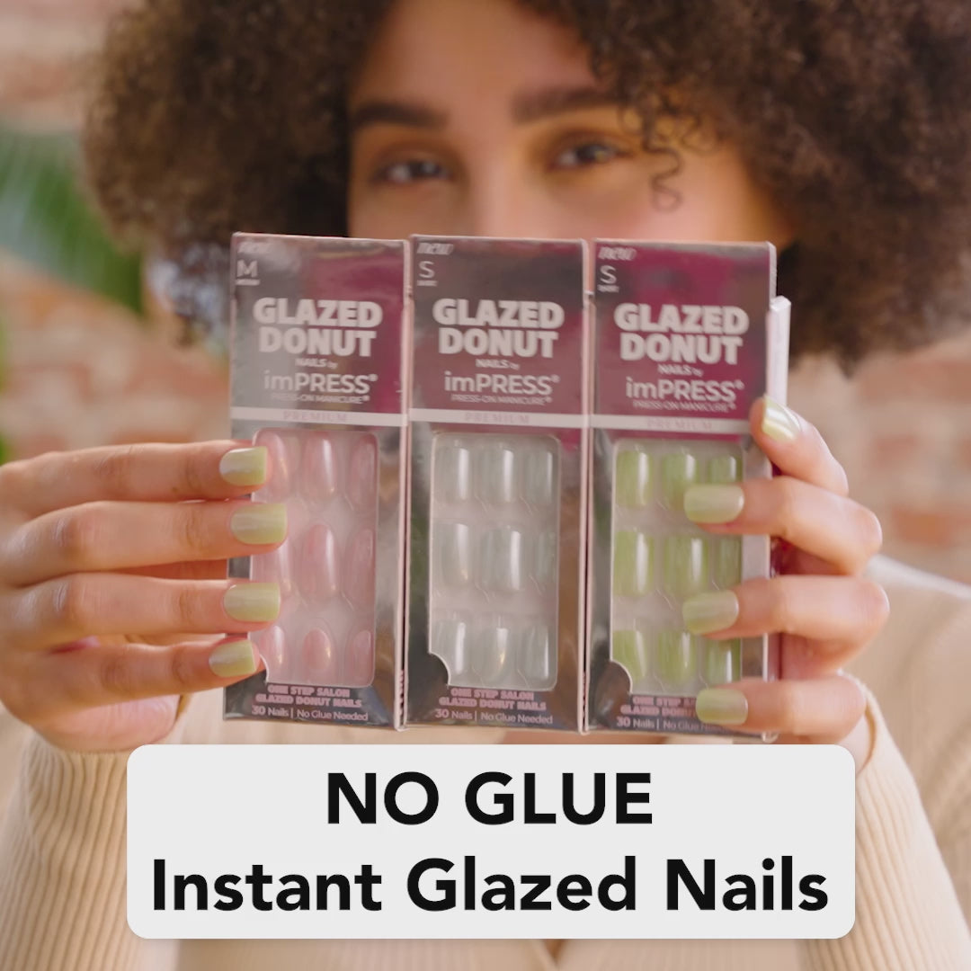 imPRESS Glazed Donut Press-On Manicure - Lemon Glazed