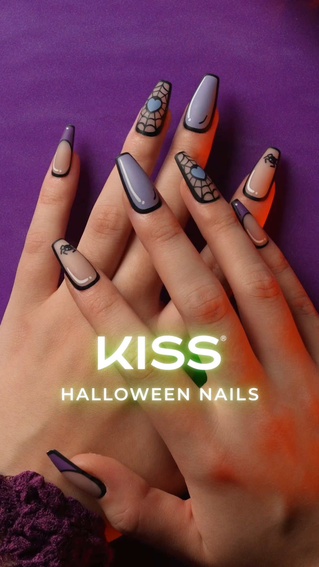 KISS Voguish Fantasy Halloween Press On Glue Nails - Spooky Specta