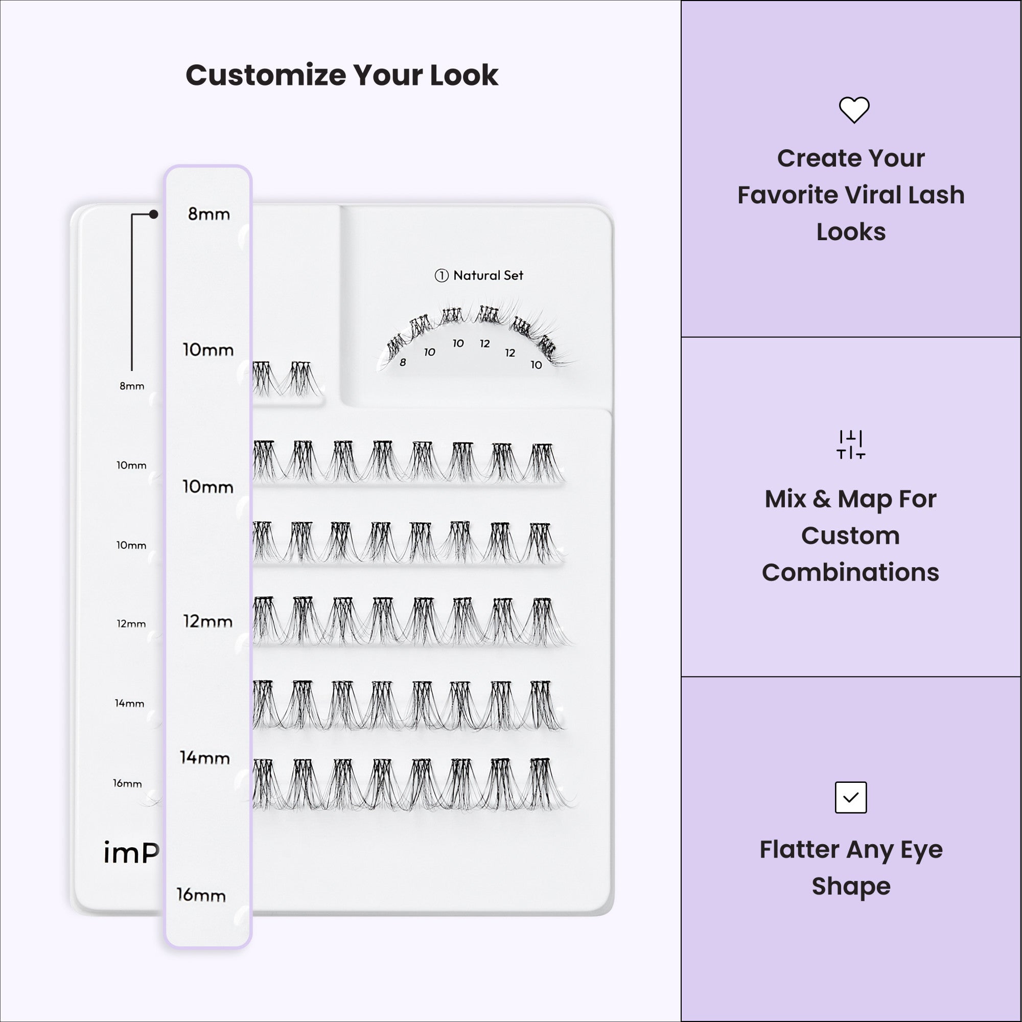 imPRESS Falsies Pre-Glued Individual Lashes Multipack - Classic Natural