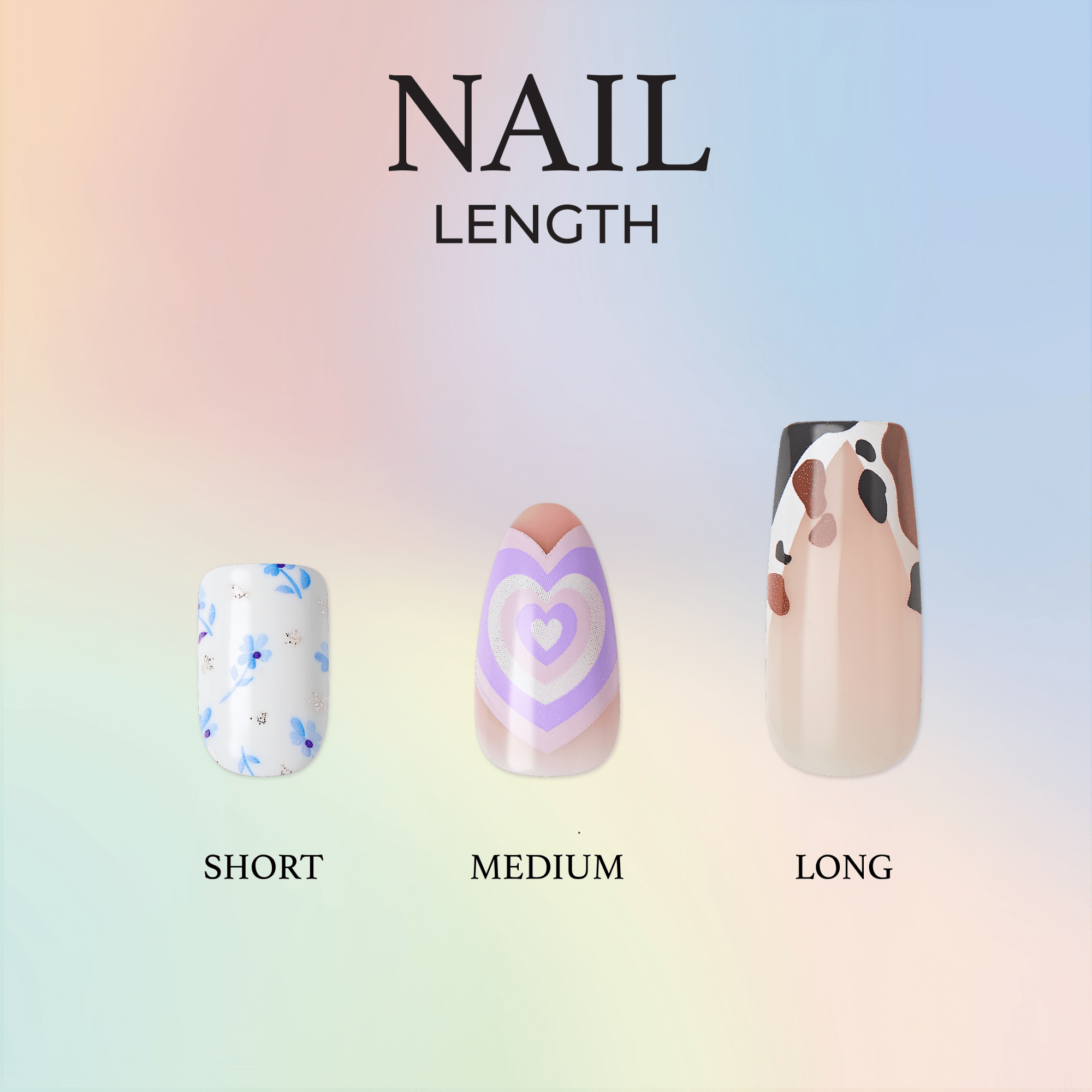 KISS Voguish Fantasy Press On Glue Nails - Hot Interest
