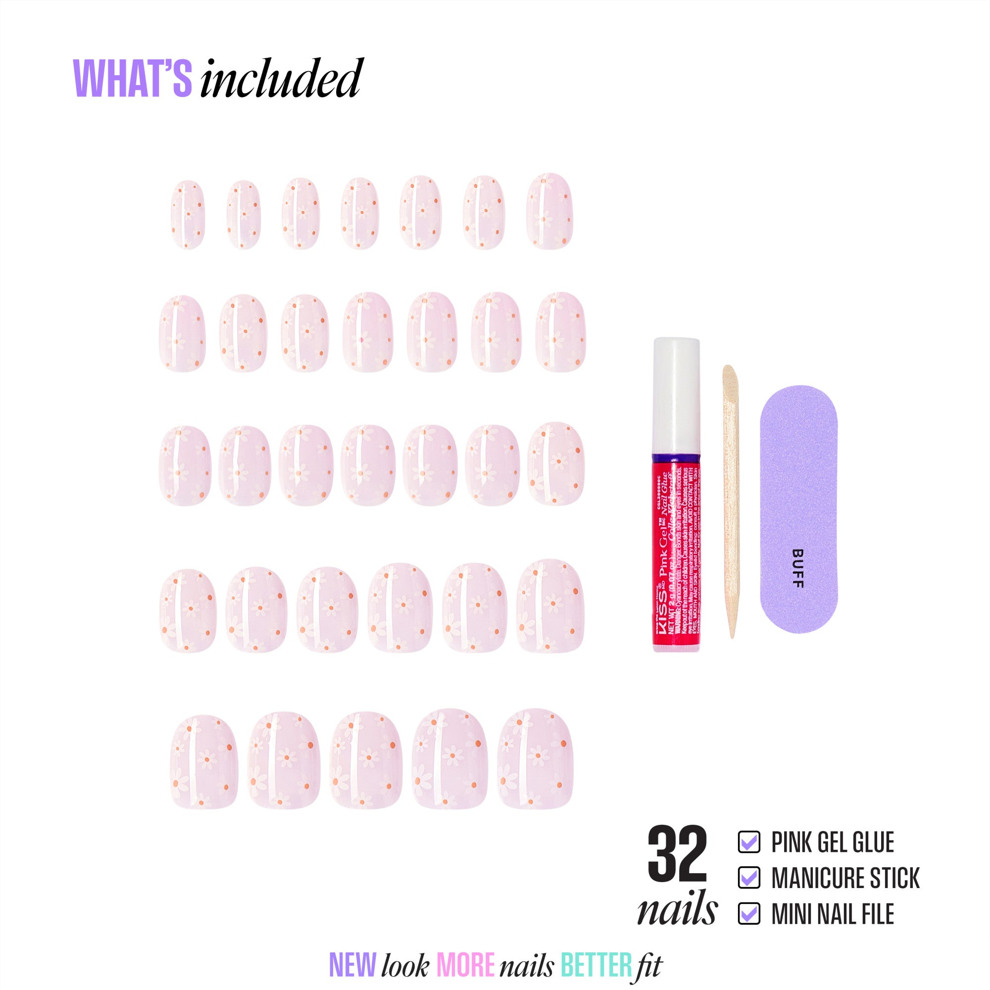 KISS CORE Design Press On Glue Nails - Friendship