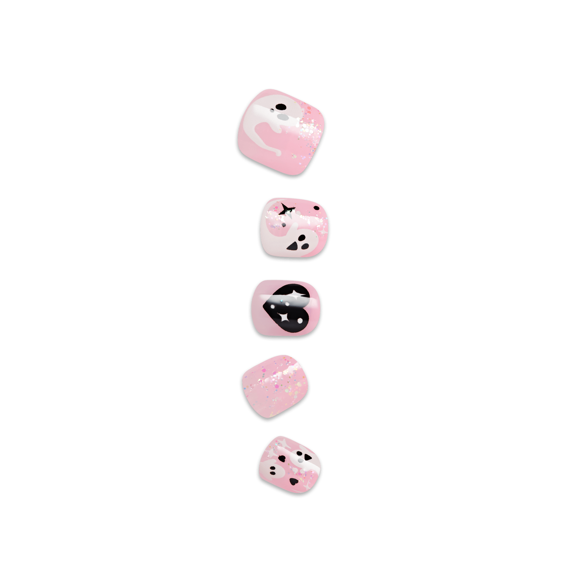 Impress Kids Halloween No Glue Fake Press On Nails - Magic Story | Design, Pink, Kids, Squoval, Glow In The Dark, Manicure