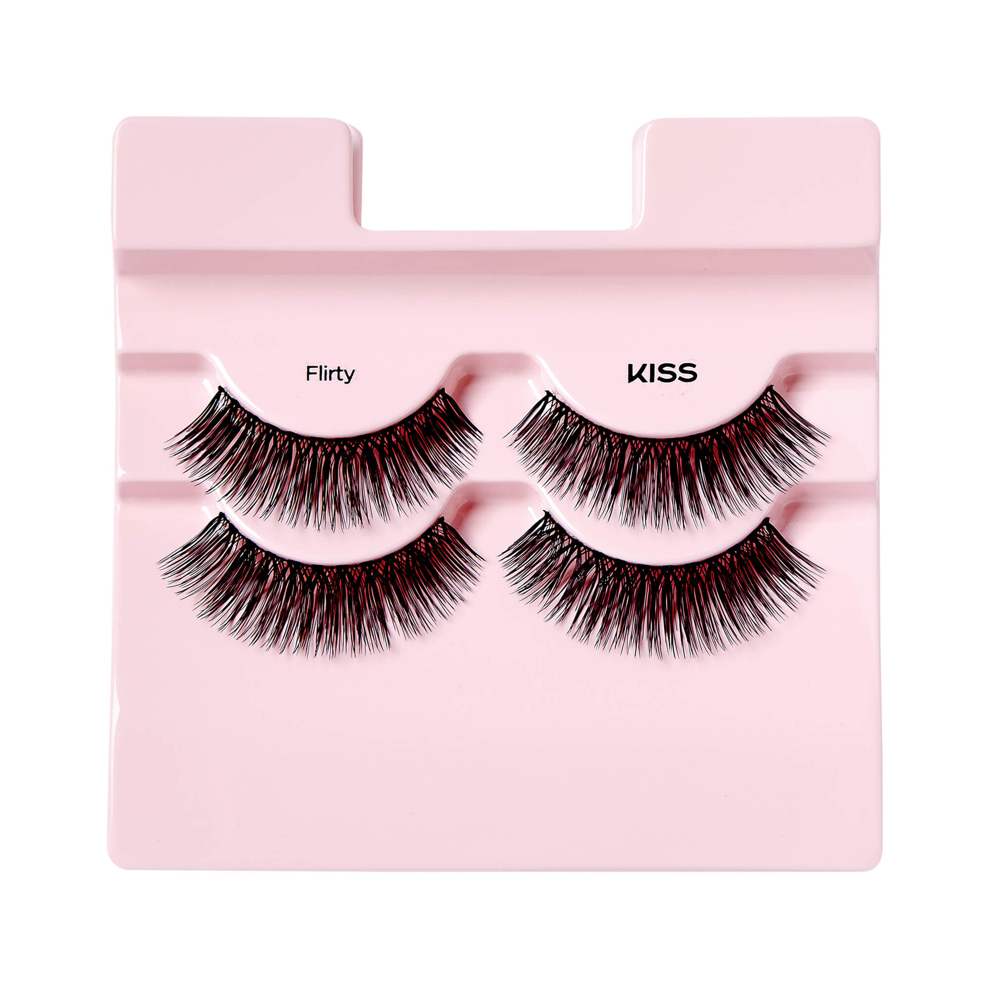 Two pairs of black KISS Looks So Natural false eyelashes in the style \
