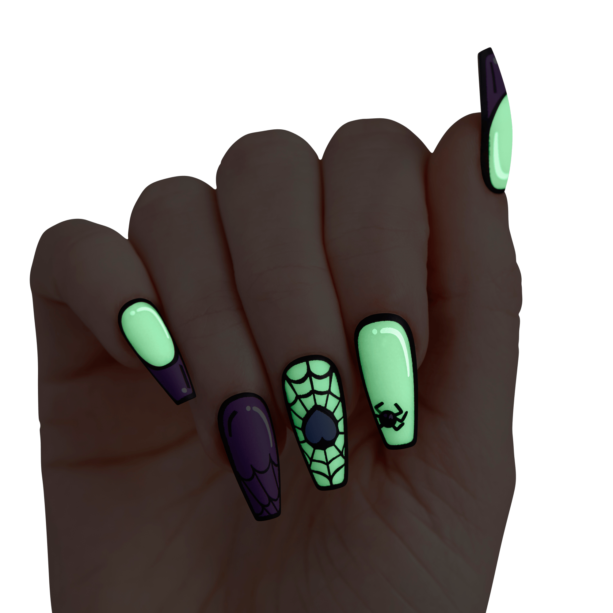 KISS Voguish Fantasy Halloween Press On Glue Nails - Moonlit Magic