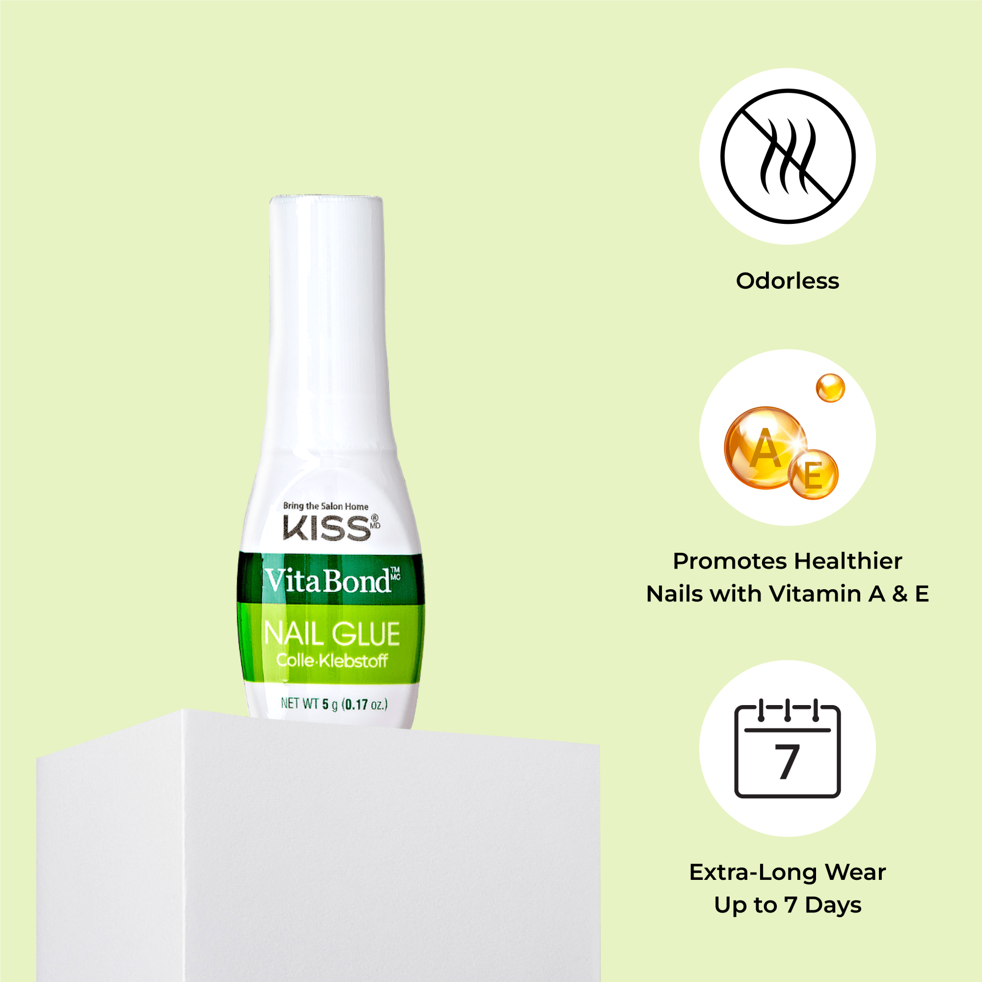 KISS VitaBond Brush-On Nail Glue - 5g (0.17 oz.)
