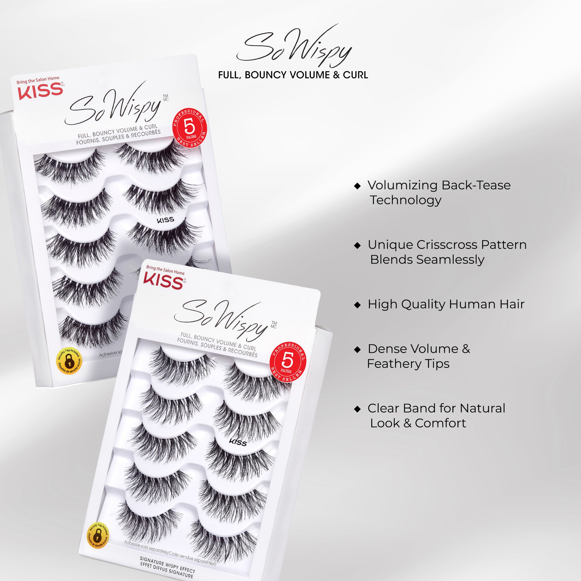 KISS So Wispy False Eyelashes Multipack - Pompadour