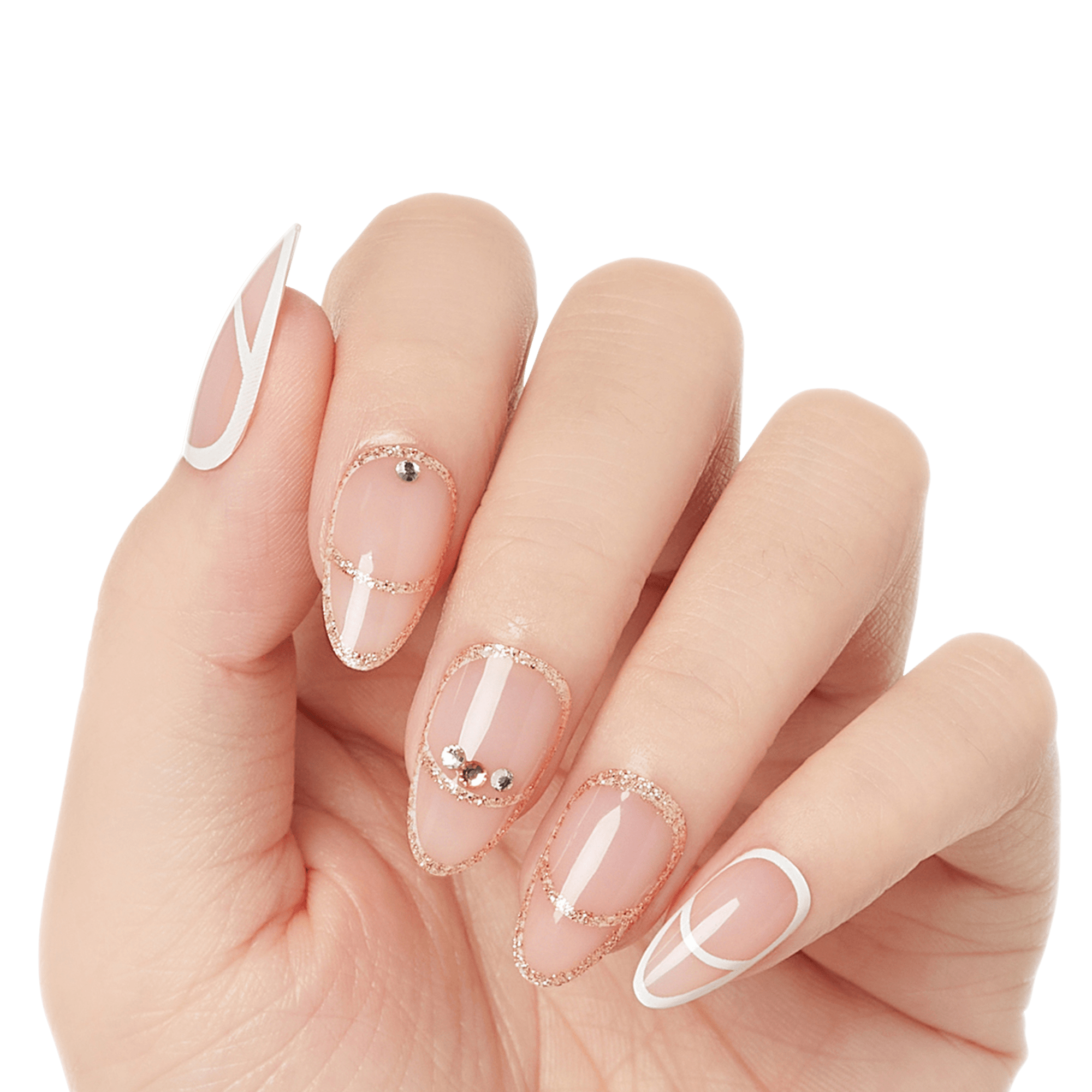 KISS Classy Premium Press On Glue Nails - Over the Moon